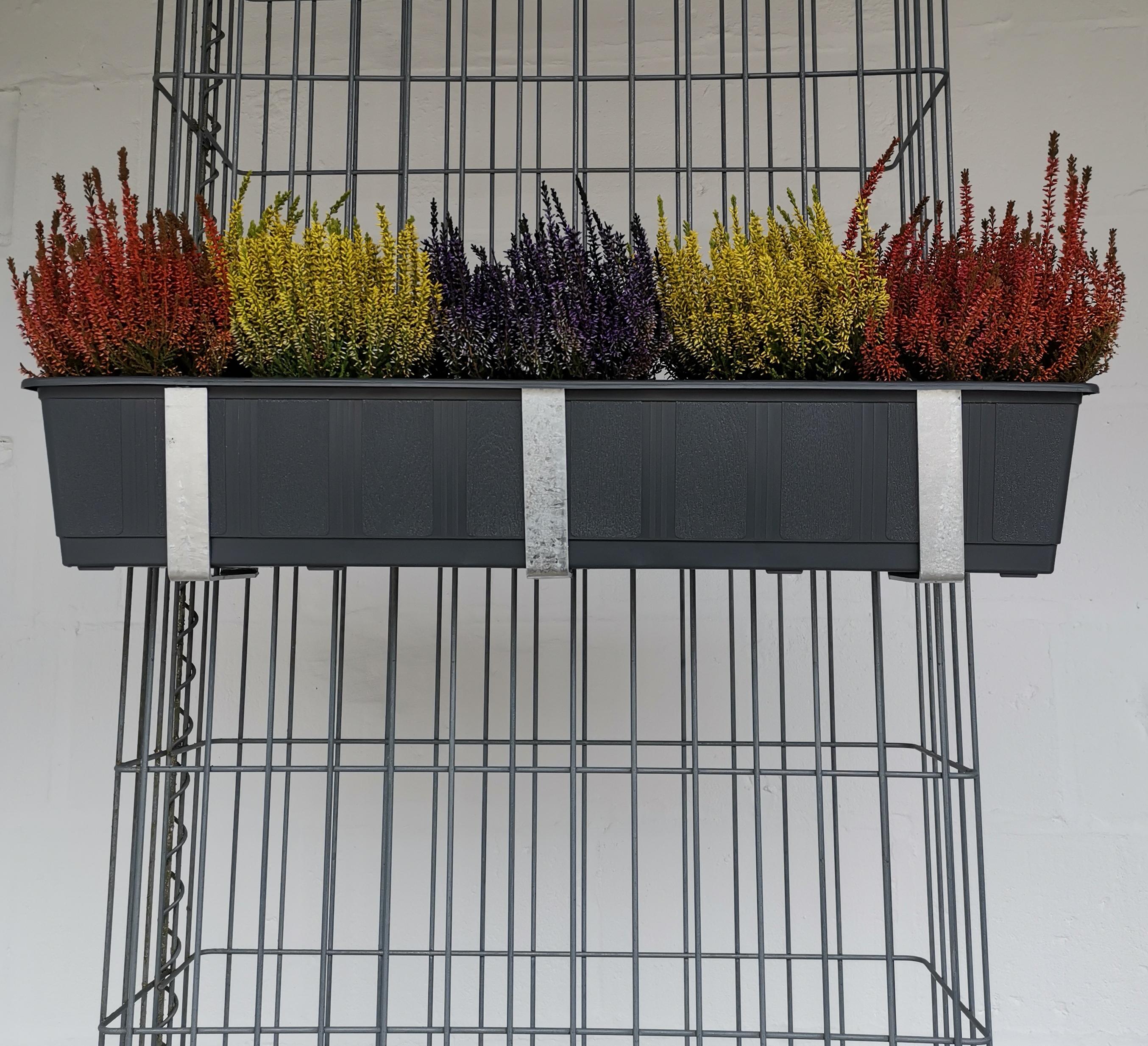 Blumenkastenhalter verzinkt im 3er Set für Gabionen MW 5 x 20