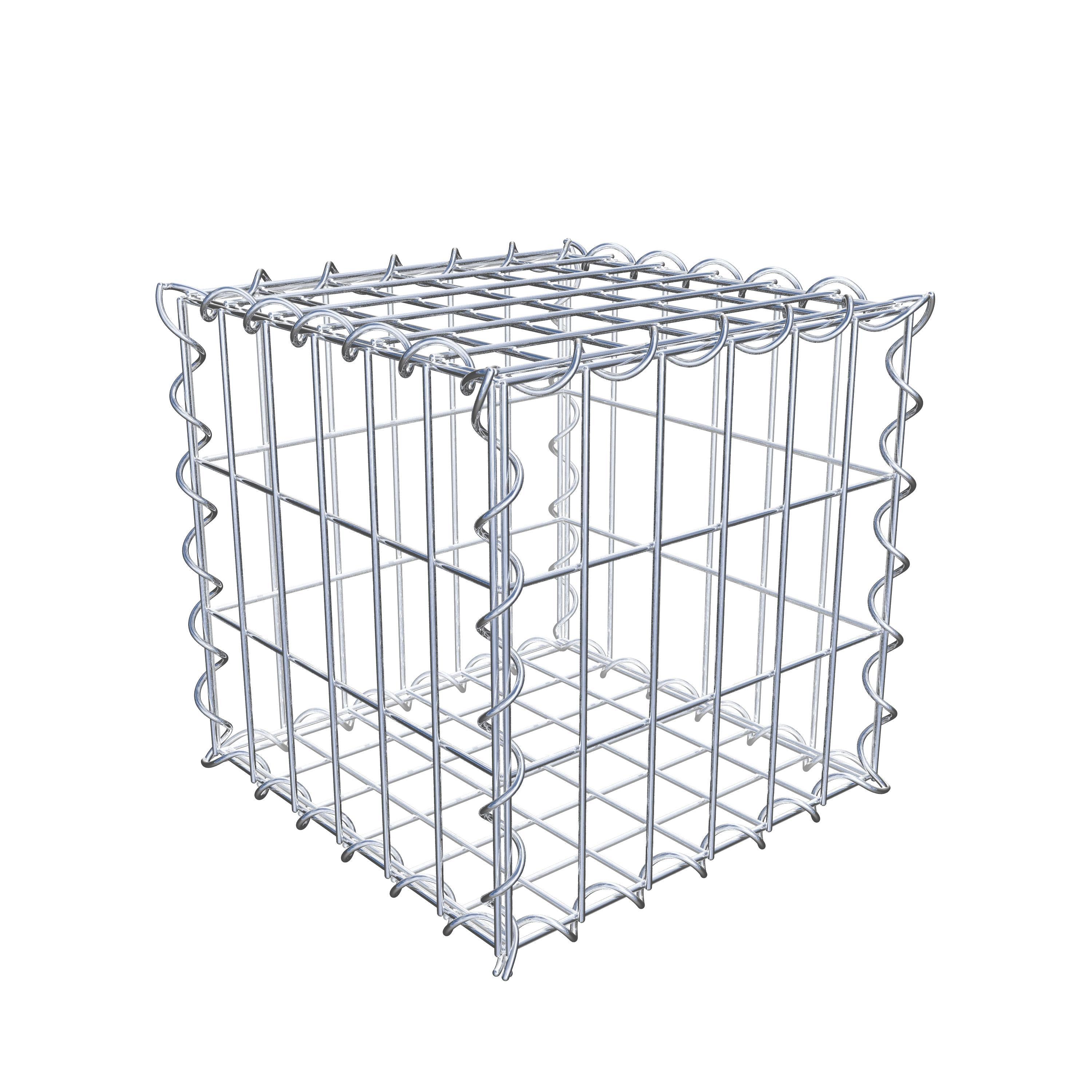 Gabion 30 cm x 30 cm x 30 cm (L x H x D), maskstorlek 5 cm x 10 cm, spiral