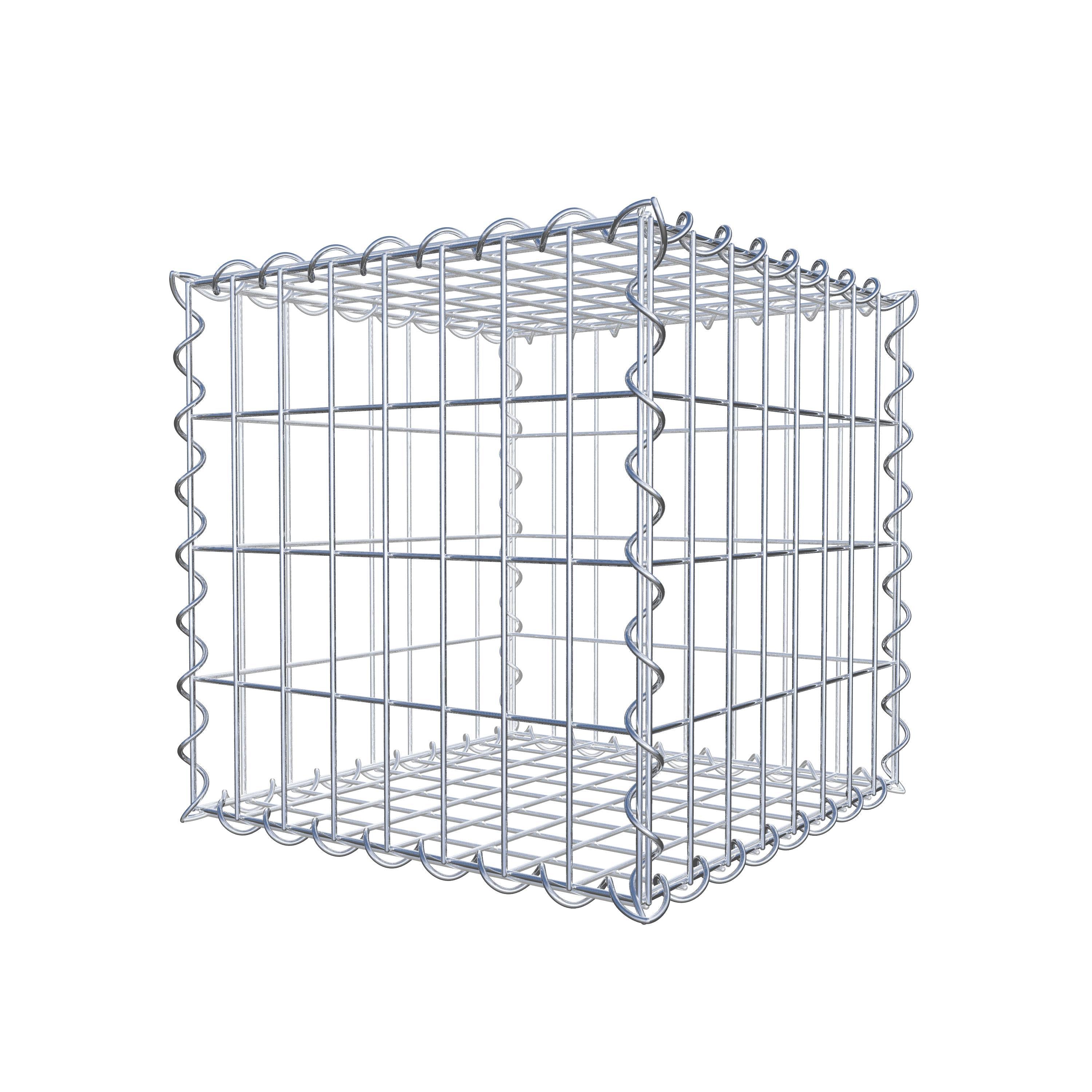 Gabion 40 cm x 40 cm x 40 cm (L x H x D), maskstorlek 5 cm x 10 cm, spiral