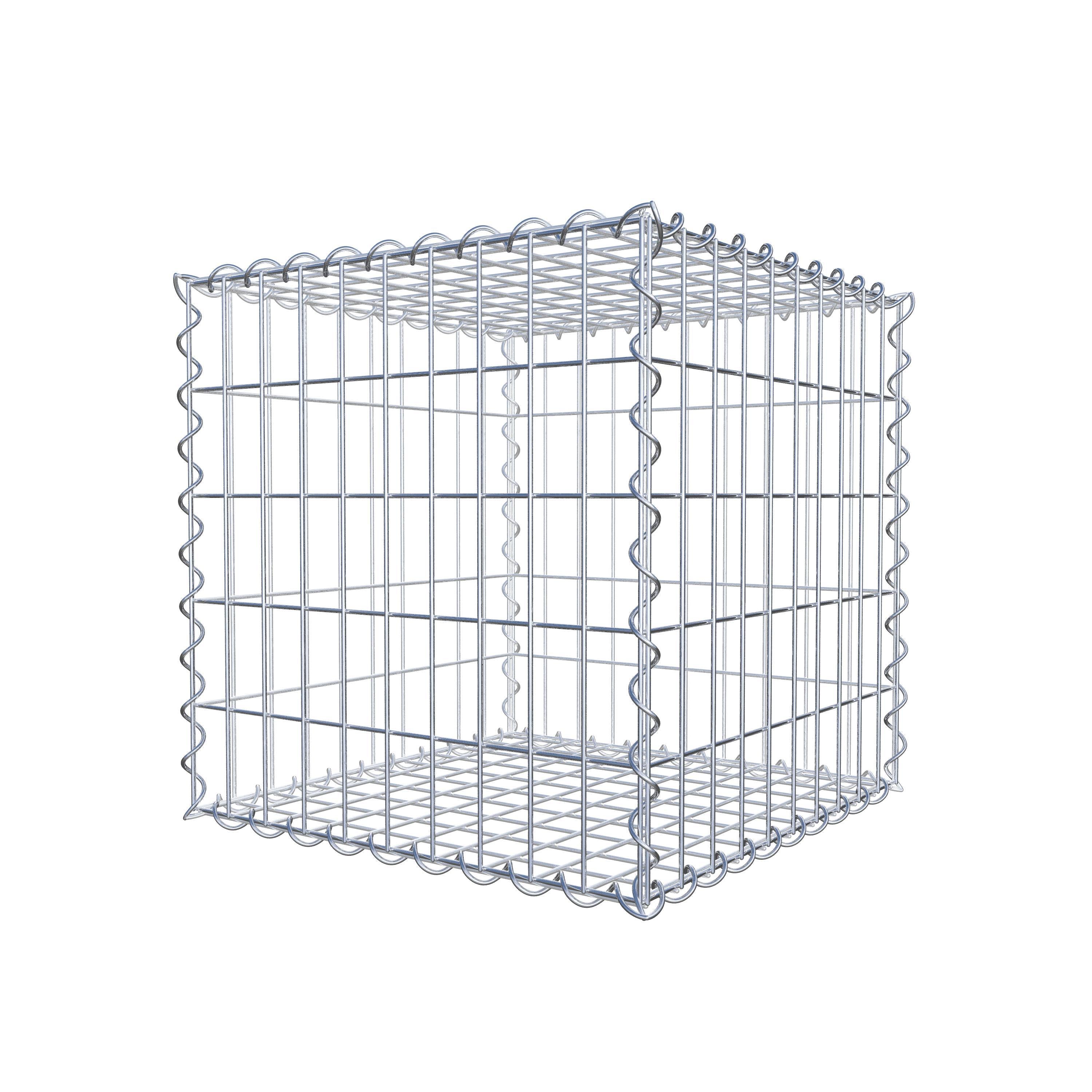 Gabion 50 cm x 50 cm x 50 cm (L x H x D), maskstorlek 5 cm x 10 cm, spiral