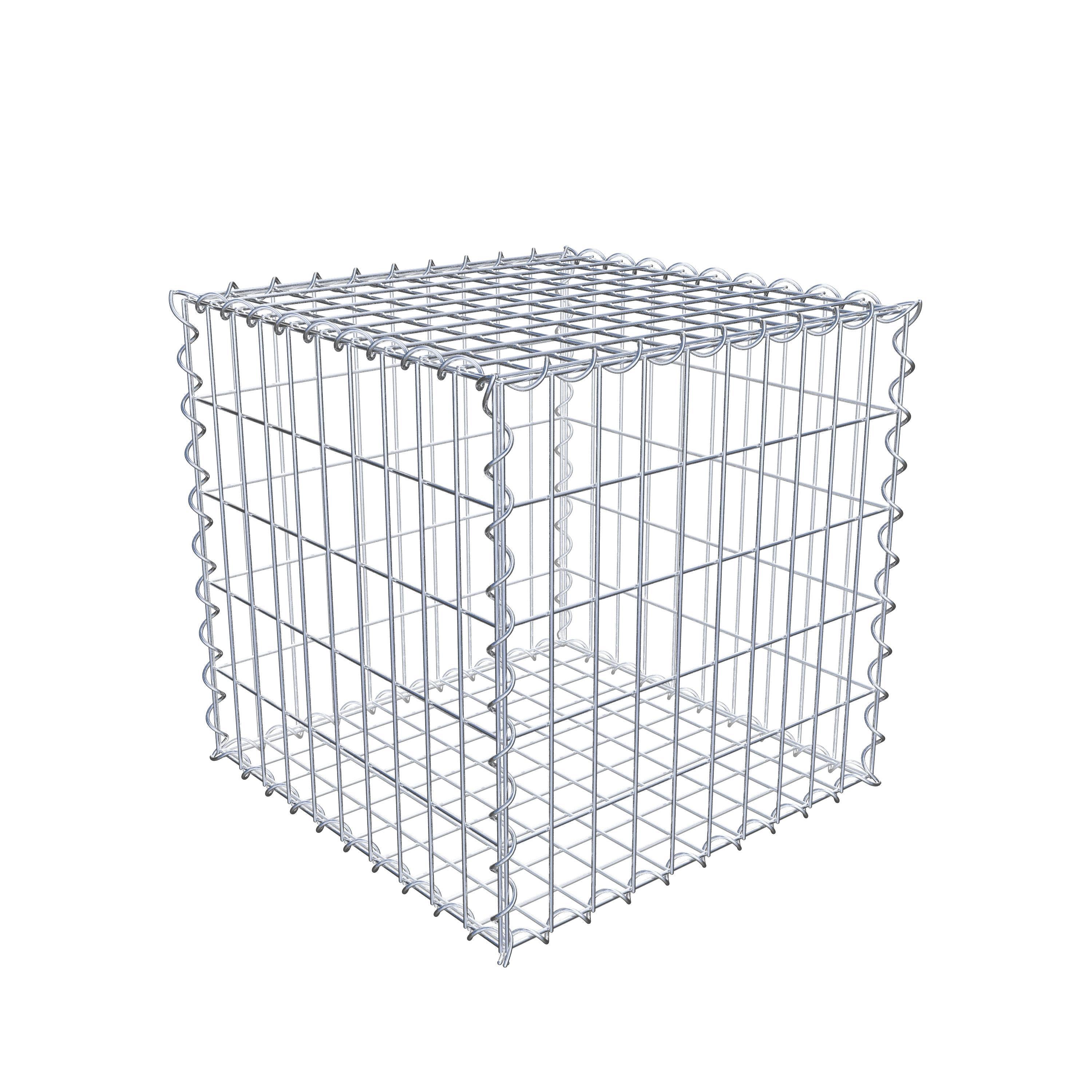 Gabion 50 cm x 50 cm x 50 cm (L x H x D), maskstorlek 5 cm x 10 cm, spiral