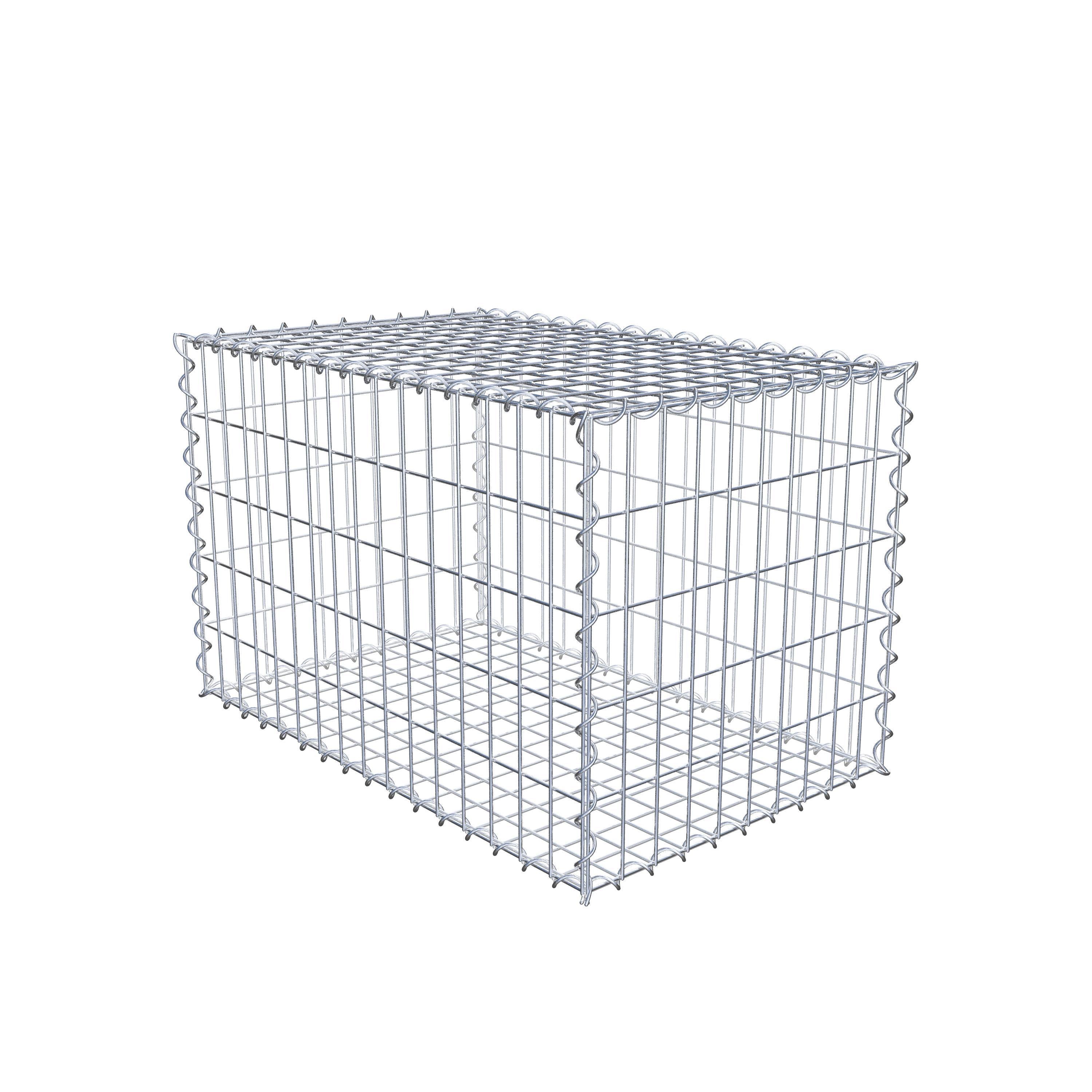 Gabion 80 cm x 50 cm x 50 cm (L x H x D), maskstorlek 5 cm x 10 cm, spiral