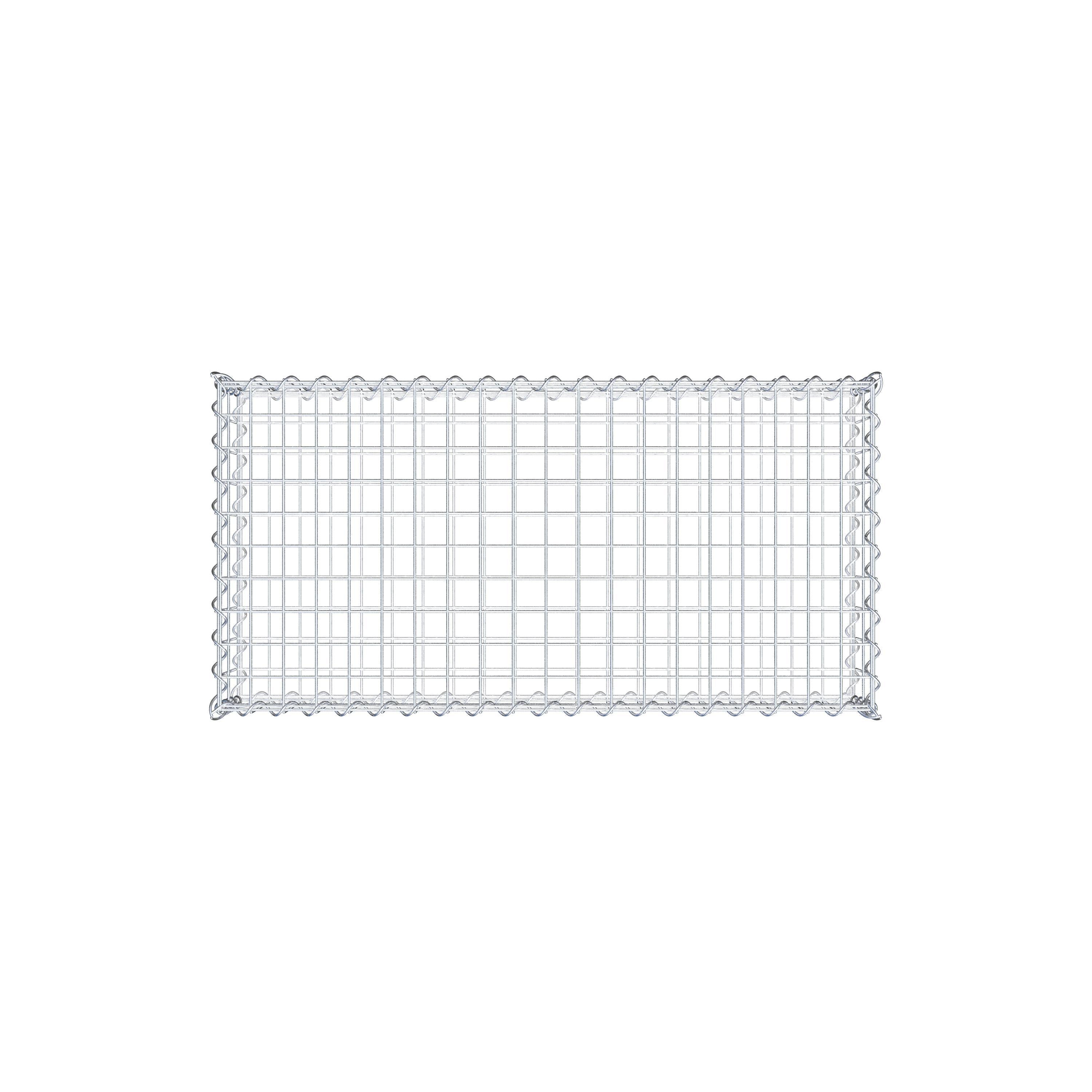 Gabion 100 cm x 20 cm x 50 cm (L x H x D), maskstorlek 5 cm x 10 cm, spiral