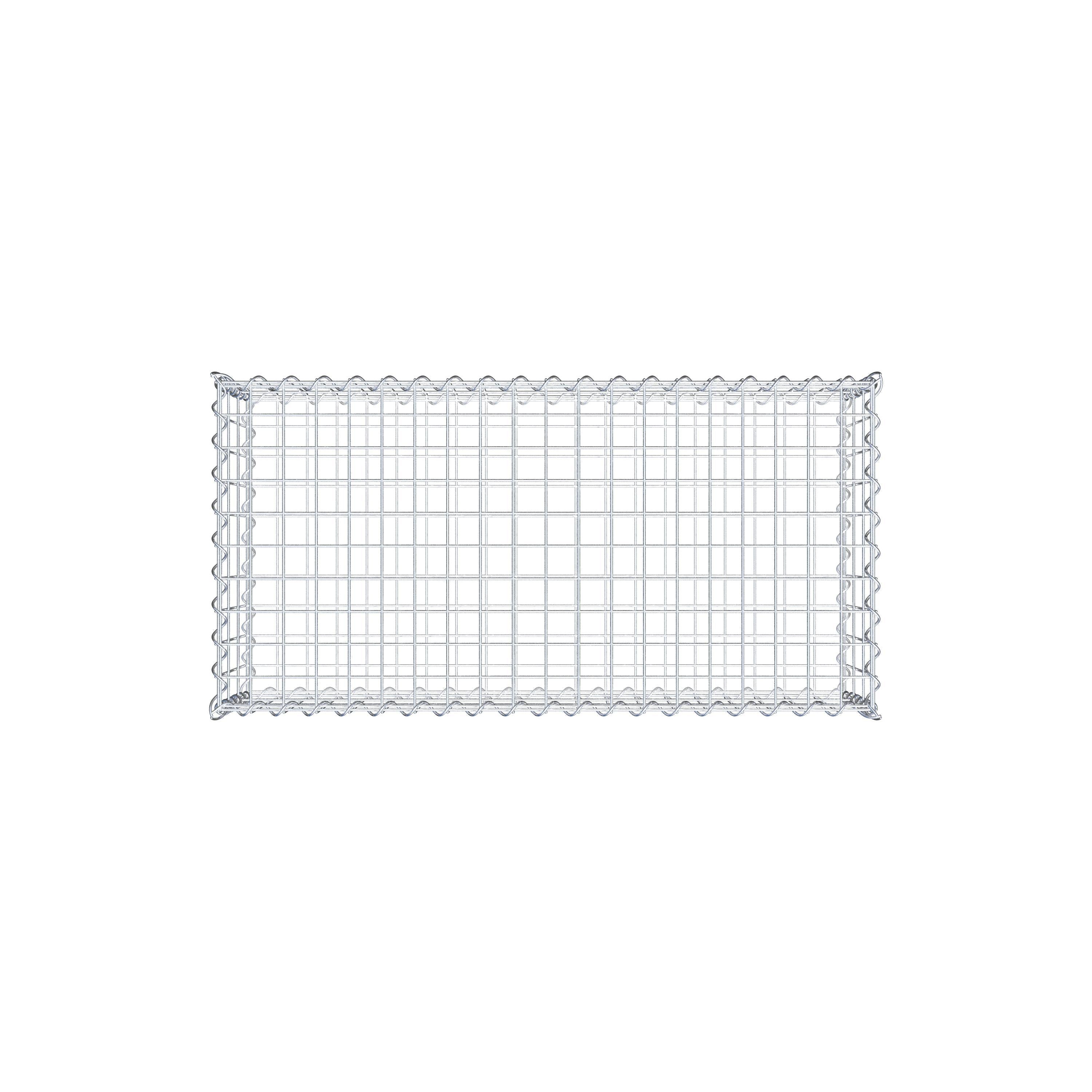 Gabion 100 cm x 30 cm x 50 cm (L x H x D), maskstorlek 5 cm x 10 cm, spiral