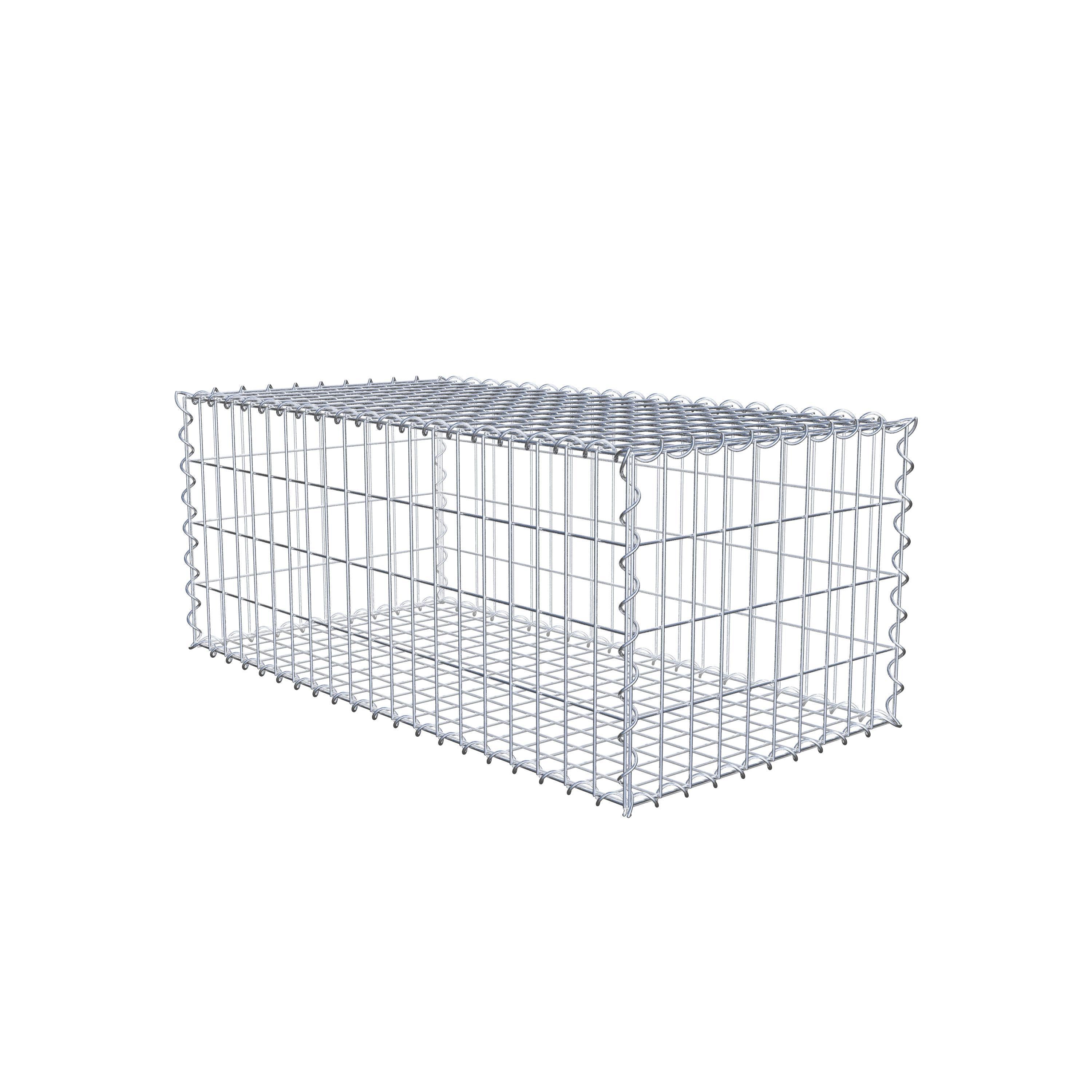 Gabion 100 cm x 40 cm x 50 cm (L x H x D), maskstorlek 5 cm x 10 cm, spiral