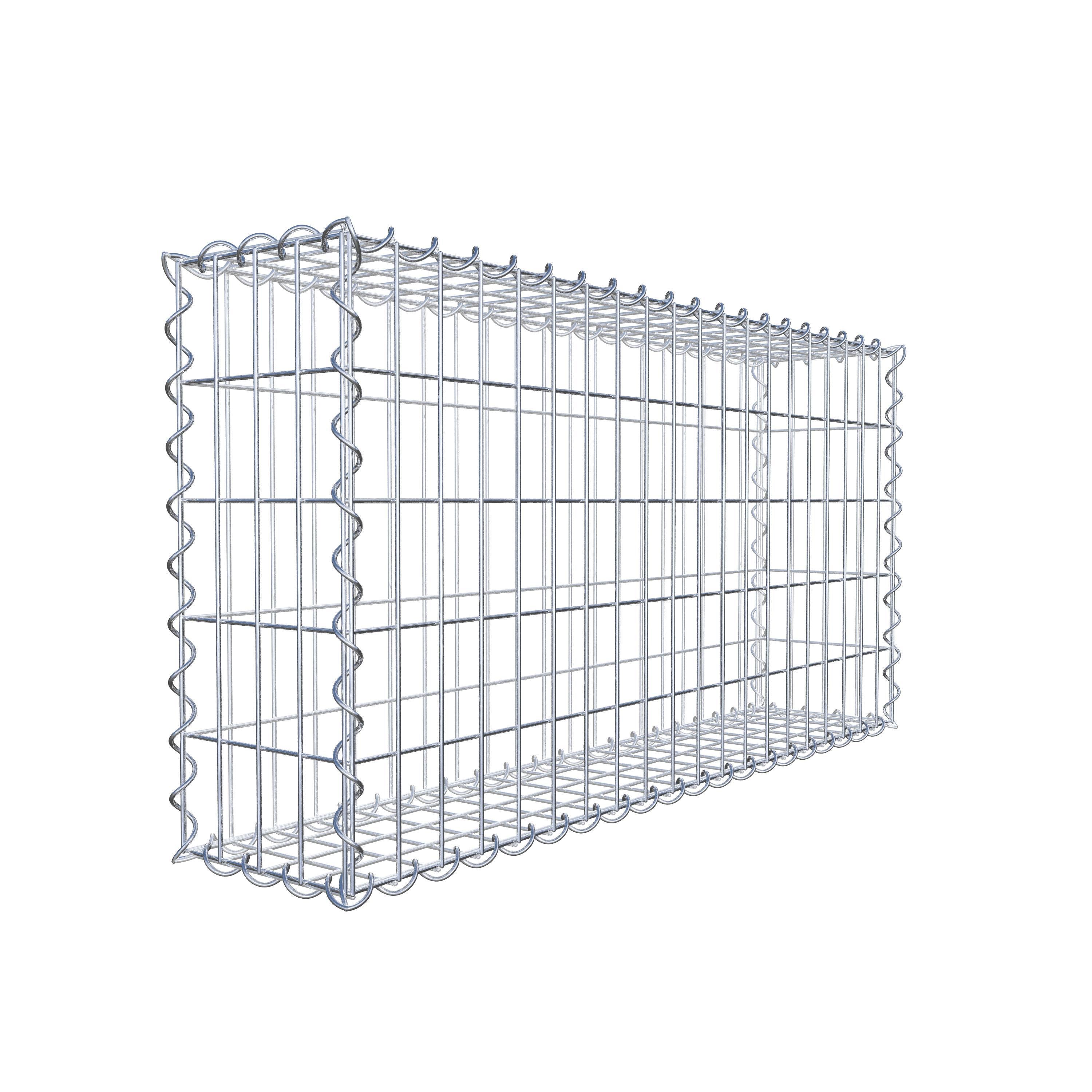 Gabion 100 cm x 50 cm x 20 cm (L x H x D), maskstorlek 5 cm x 10 cm, spiral