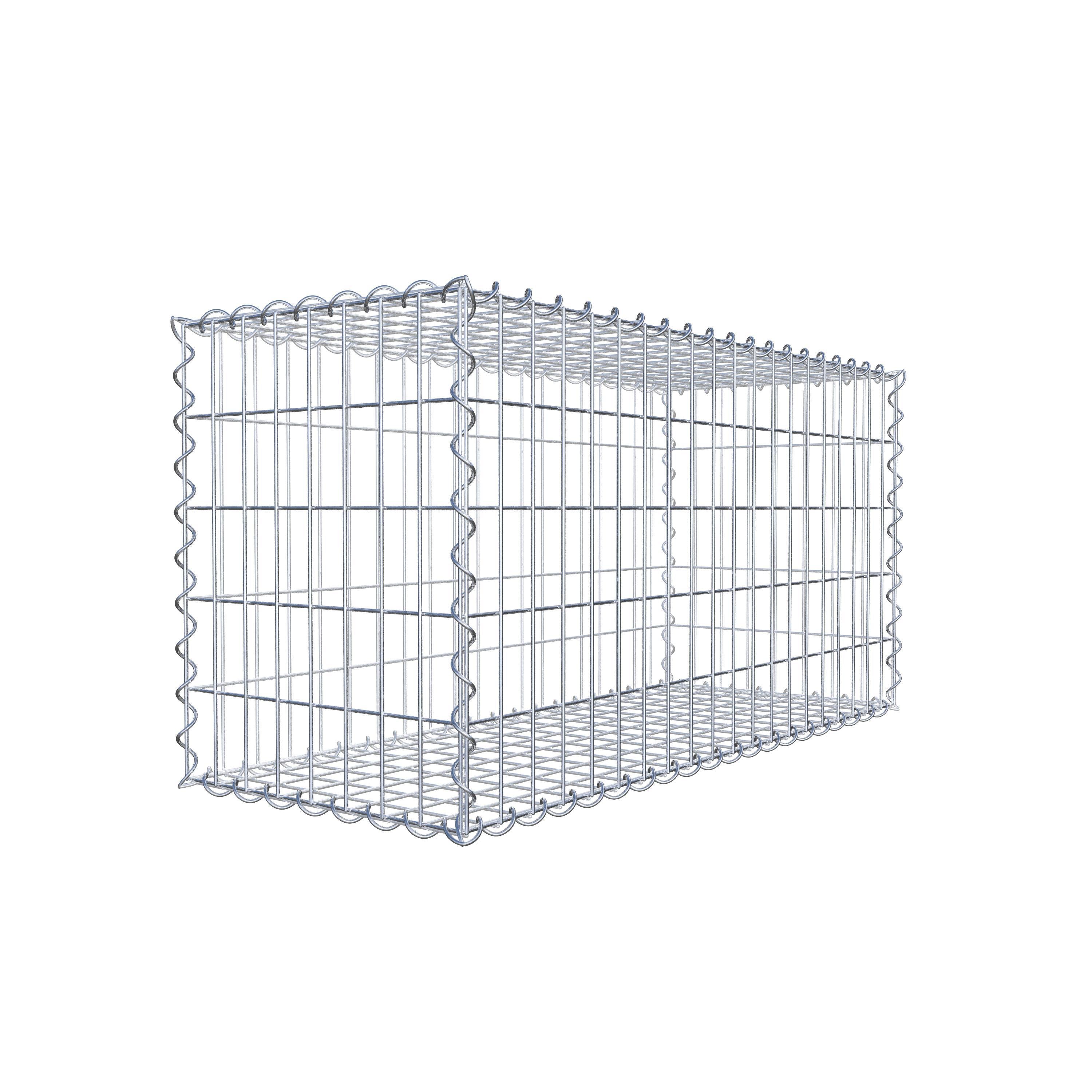 Gabion 100 cm x 50 cm x 40 cm (L x H x D), maskstorlek 5 cm x 10 cm, spiral