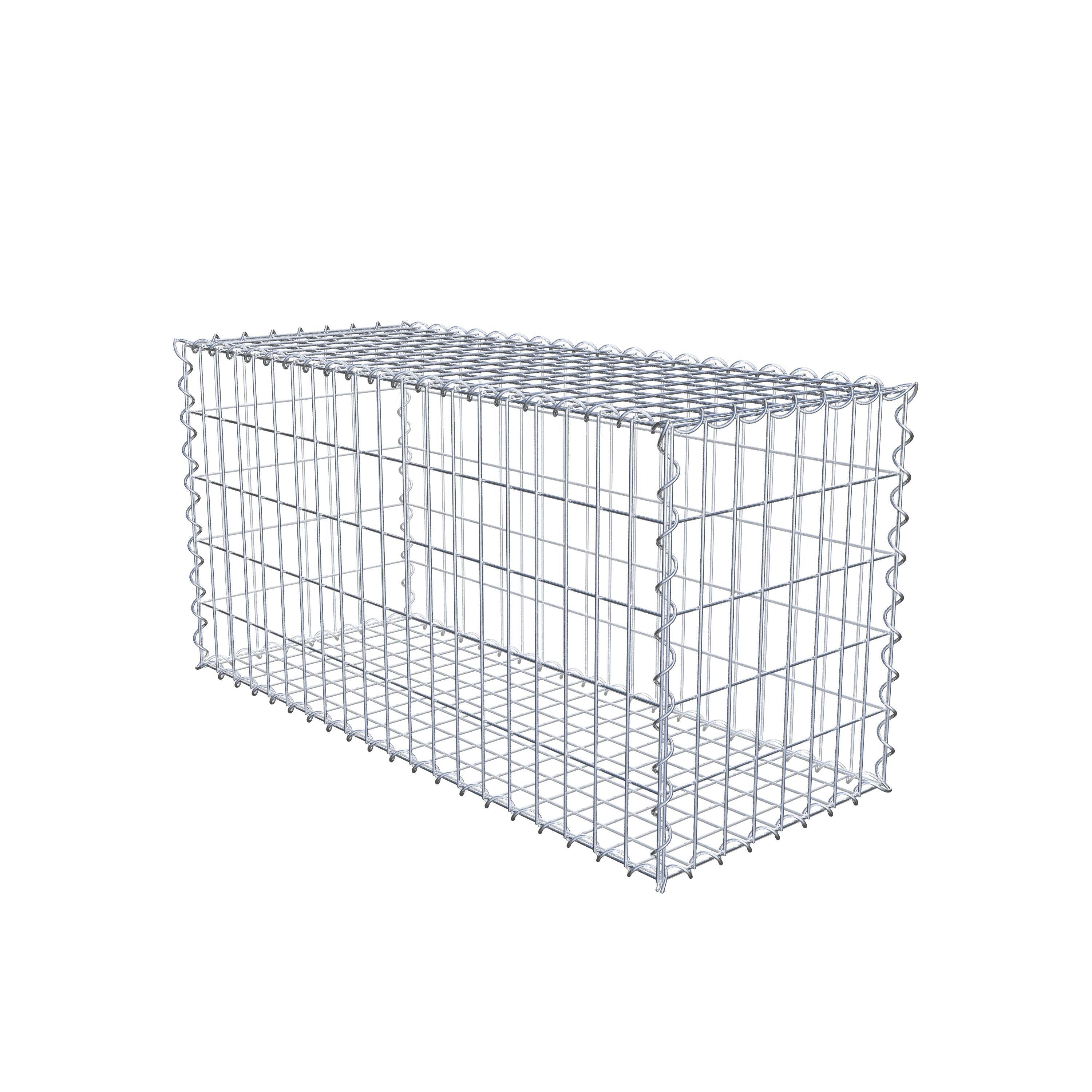 Gabion 100 cm x 50 cm x 40 cm (L x H x D), maskstorlek 5 cm x 10 cm, spiral