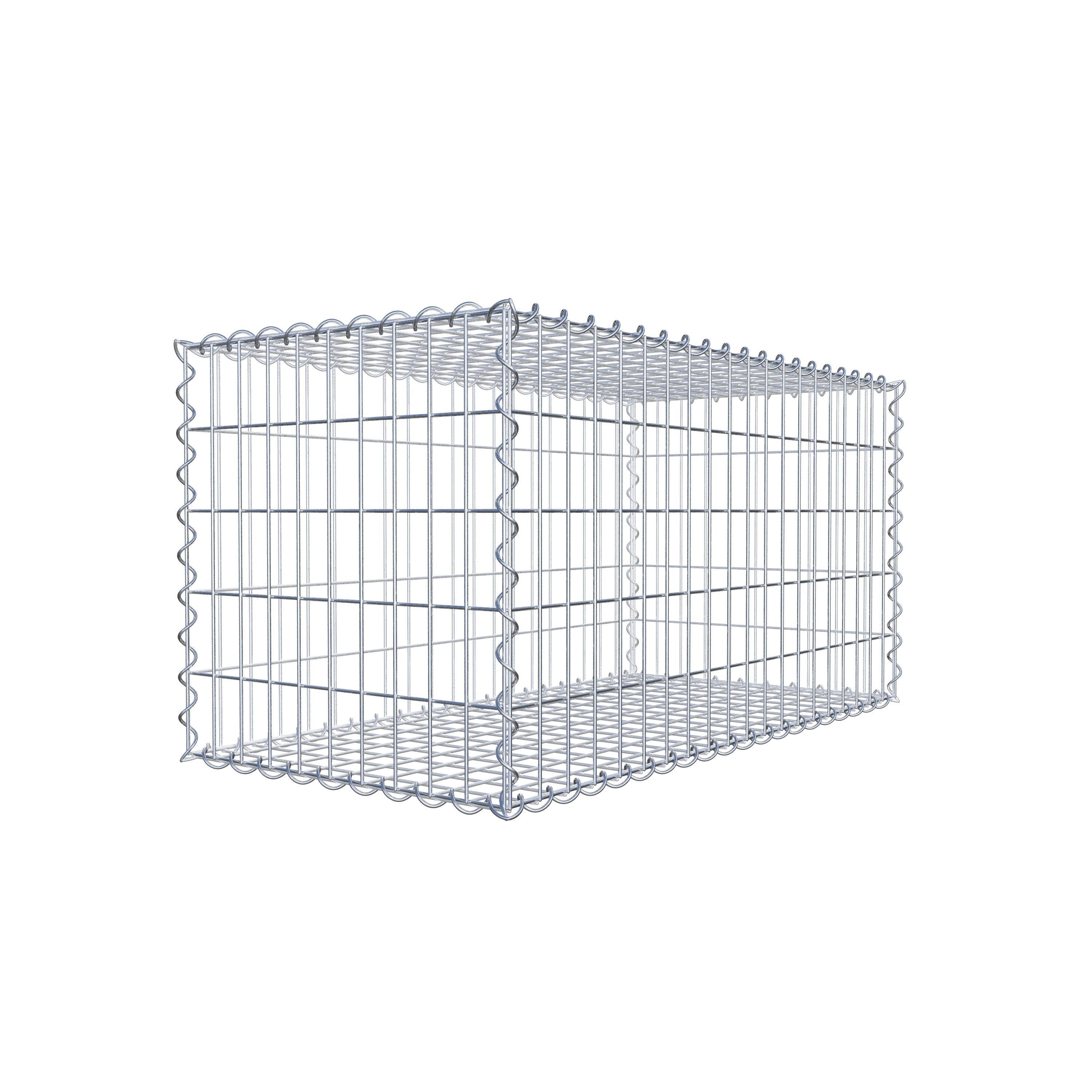 Gabion 100 cm x 50 cm x 50 cm (L x H x D), maskstorlek 5 cm x 10 cm, spiral