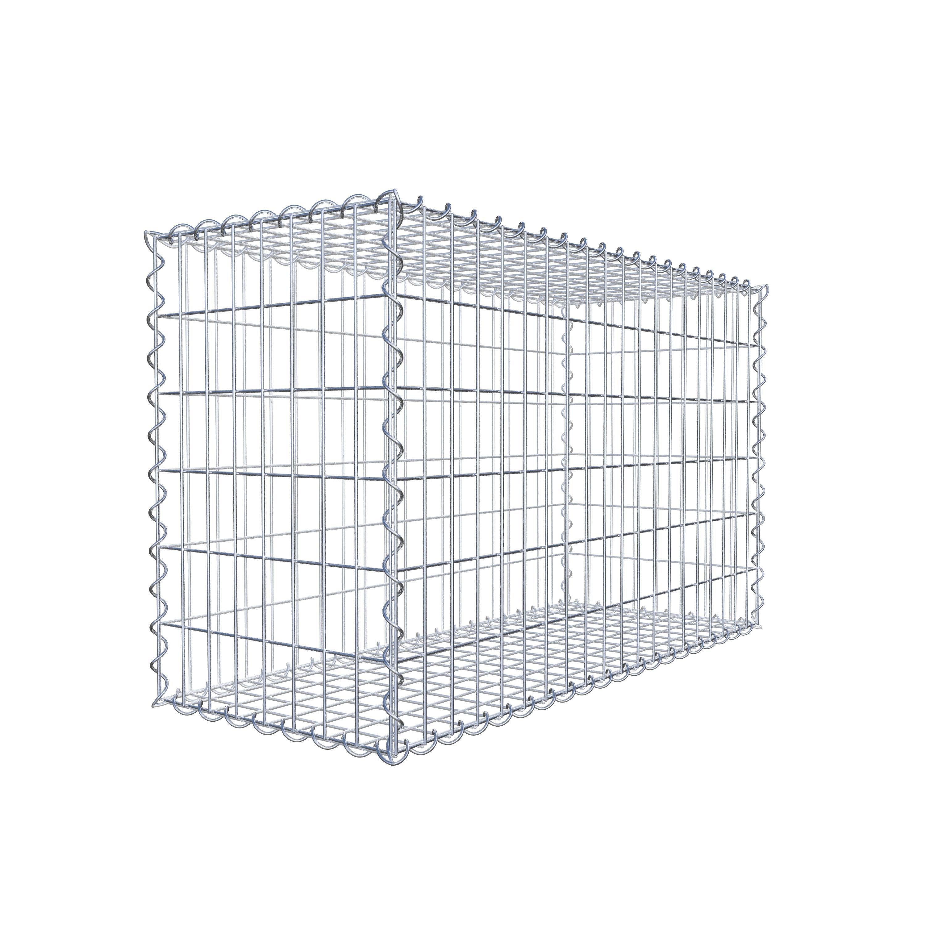 Gabion 100 cm x 60 cm x 40 cm (L x H x D), maskstorlek 5 cm x 10 cm, spiral