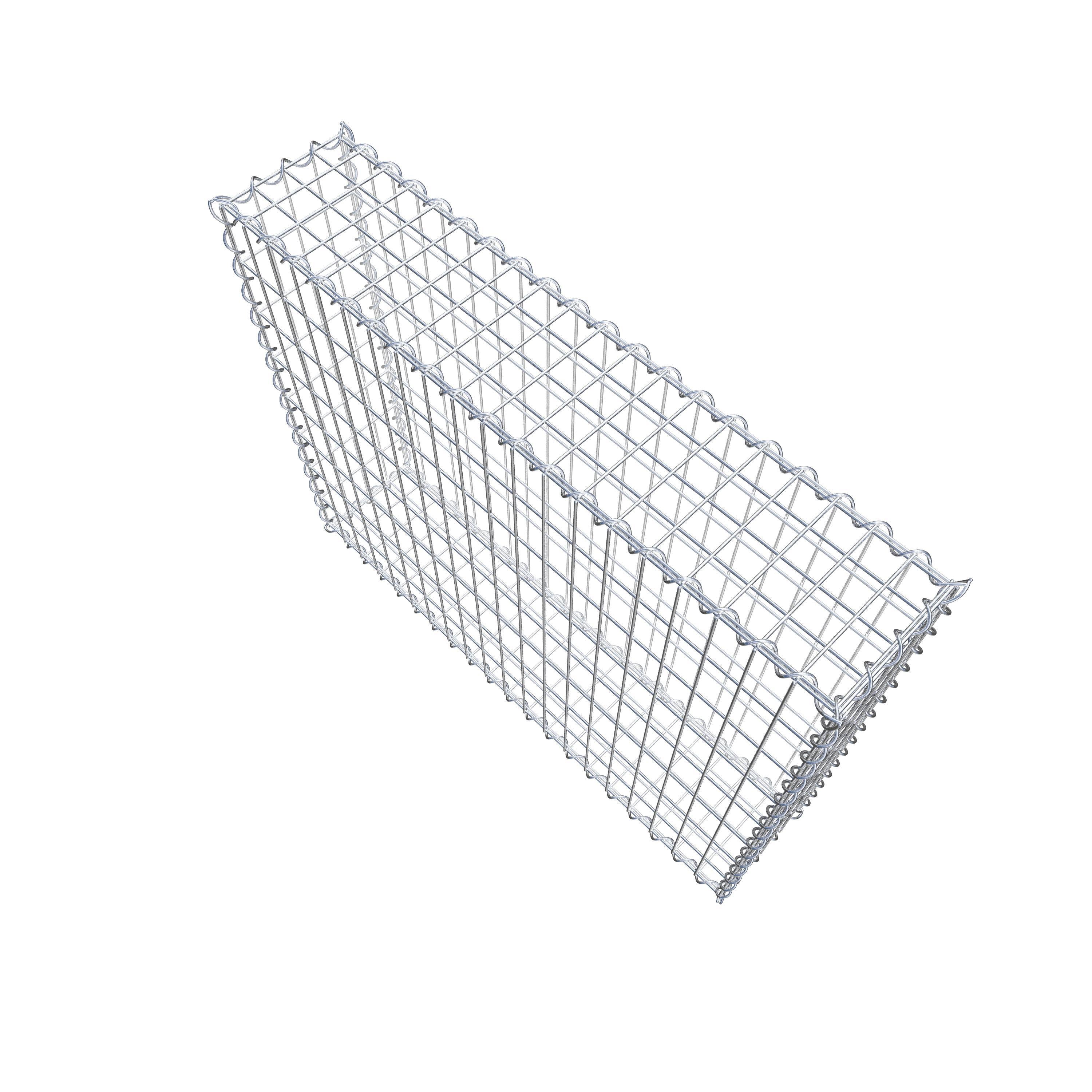 Gabion 100 cm x 80 cm x 20 cm (L x H x D), maskstorlek 5 cm x 10 cm, spiral