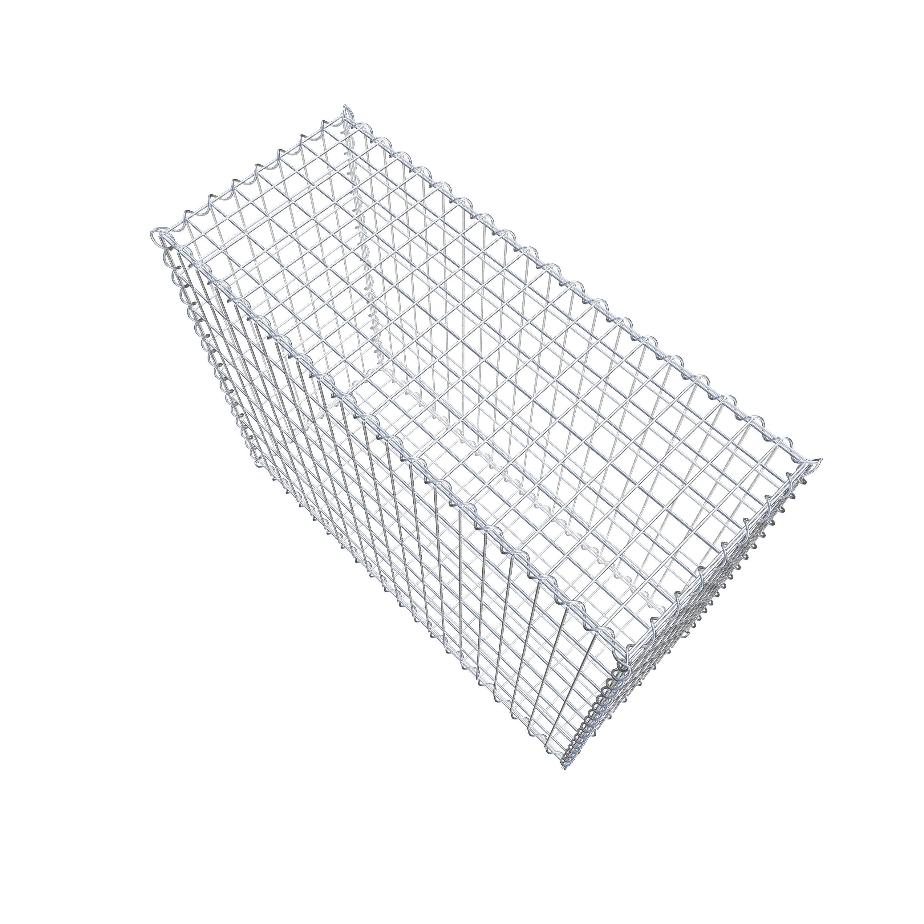 Gabion 100 cm x 80 cm x 40 cm (L x H x D), maskstorlek 5 cm x 10 cm, spiral