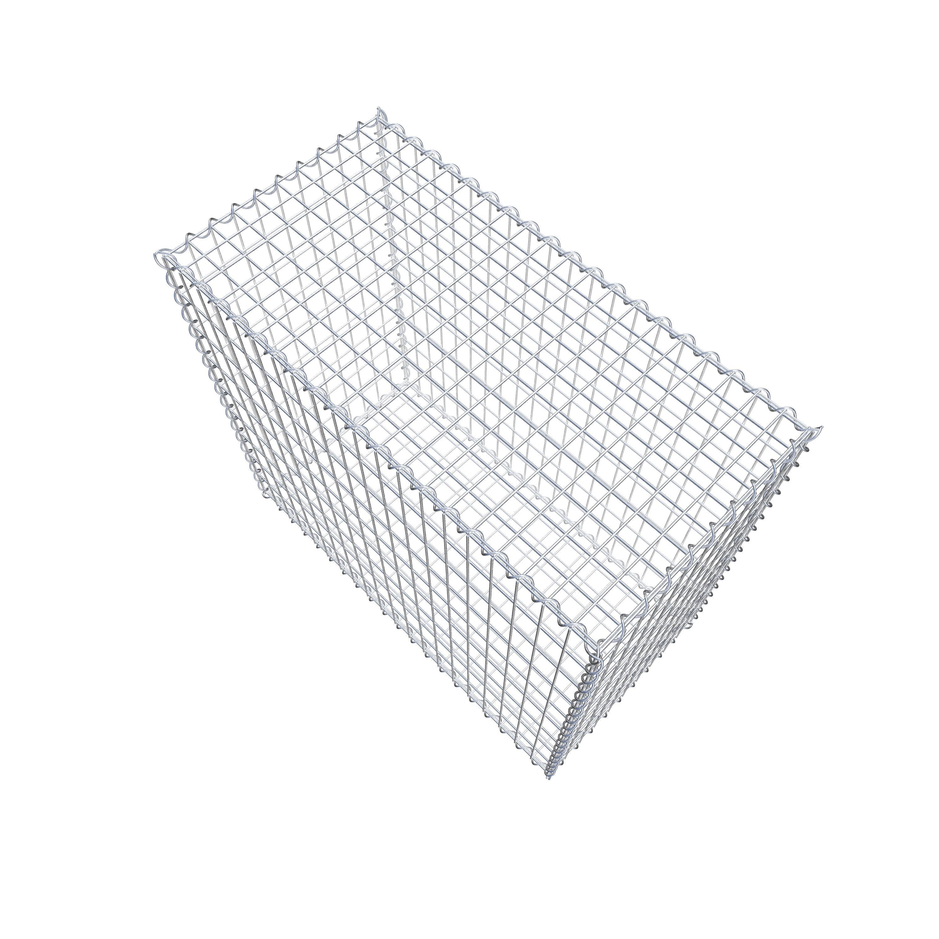 Gabion 100 cm x 90 cm x 50 cm (L x H x D), maskstorlek 5 cm x 10 cm, spiral