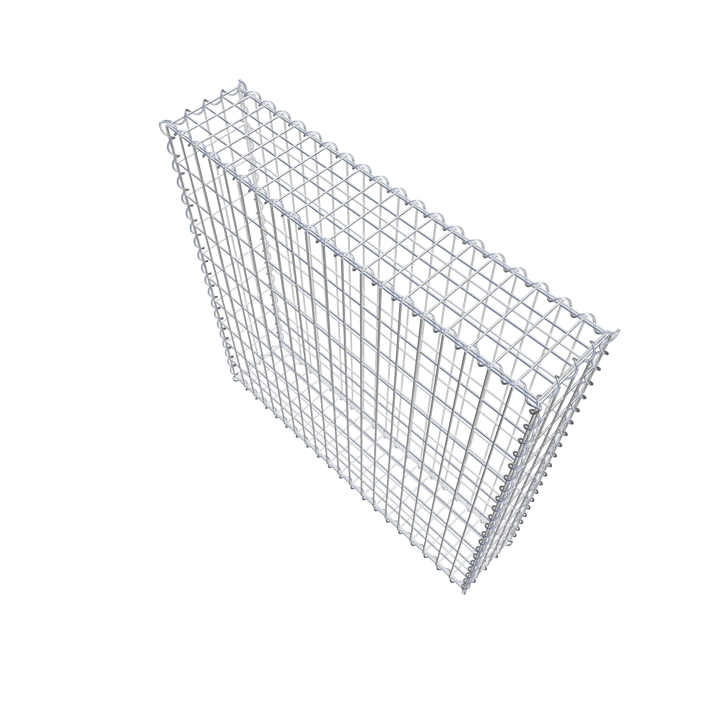 Gabion 100 cm x 100 cm x 20 cm (L x H x D), maskstorlek 5 cm x 10 cm, spiral