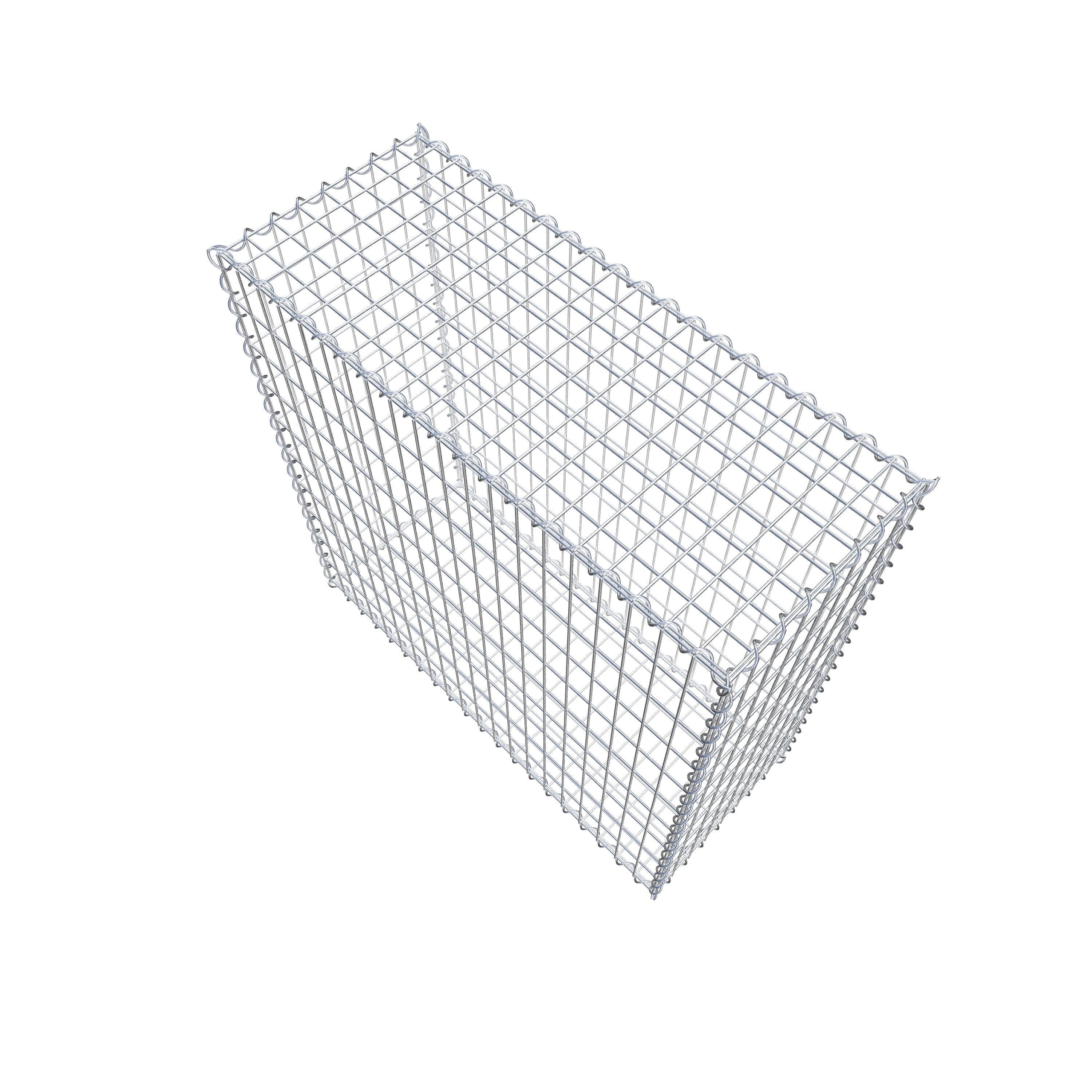 Gabion 100 cm x 100 cm x 40 cm (L x H x D), maskstorlek 5 cm x 10 cm, spiral