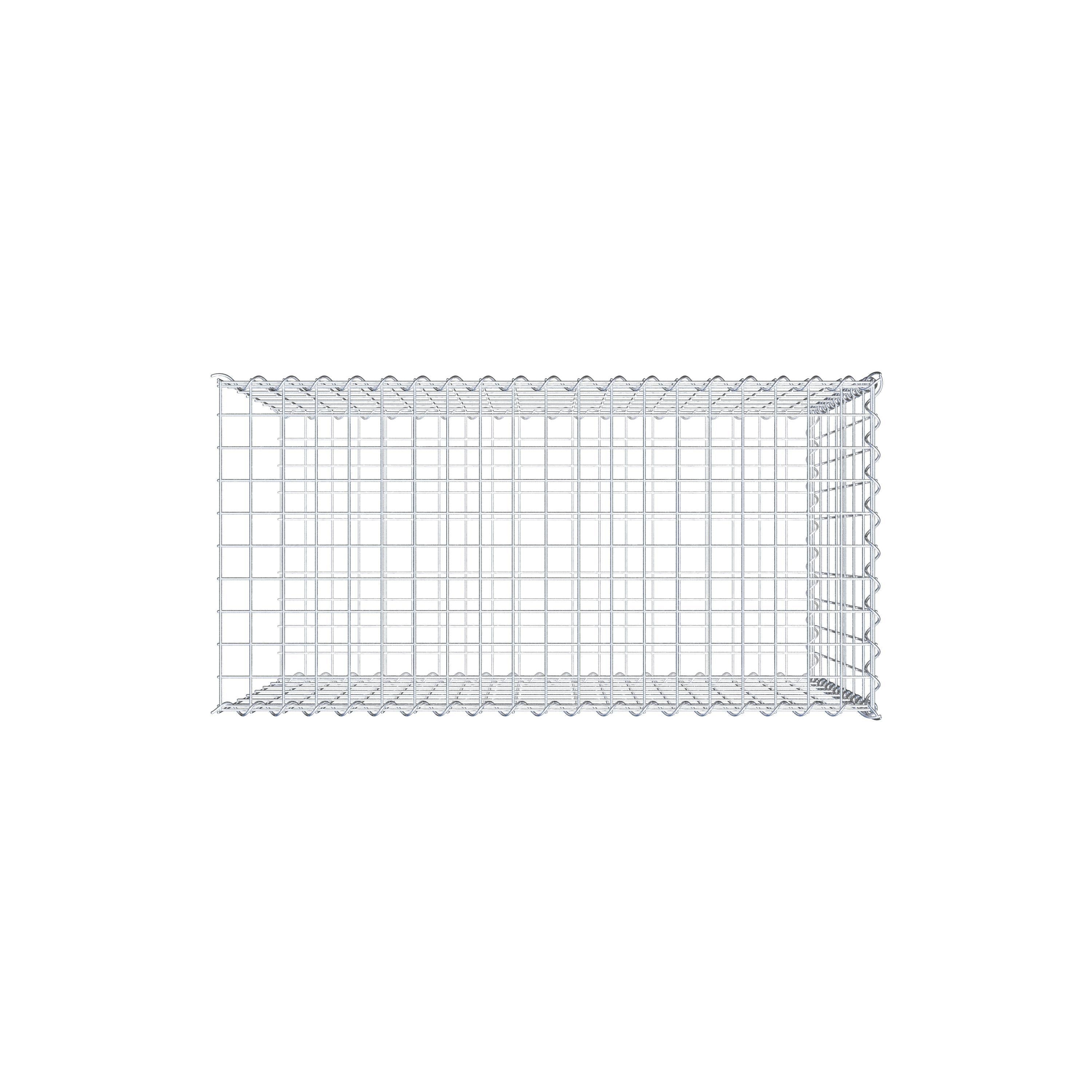 Påväxt gabion typ 2 100 cm x 70 cm x 50 cm (L x H x D), maskstorlek 5 cm x 10 cm, spiral