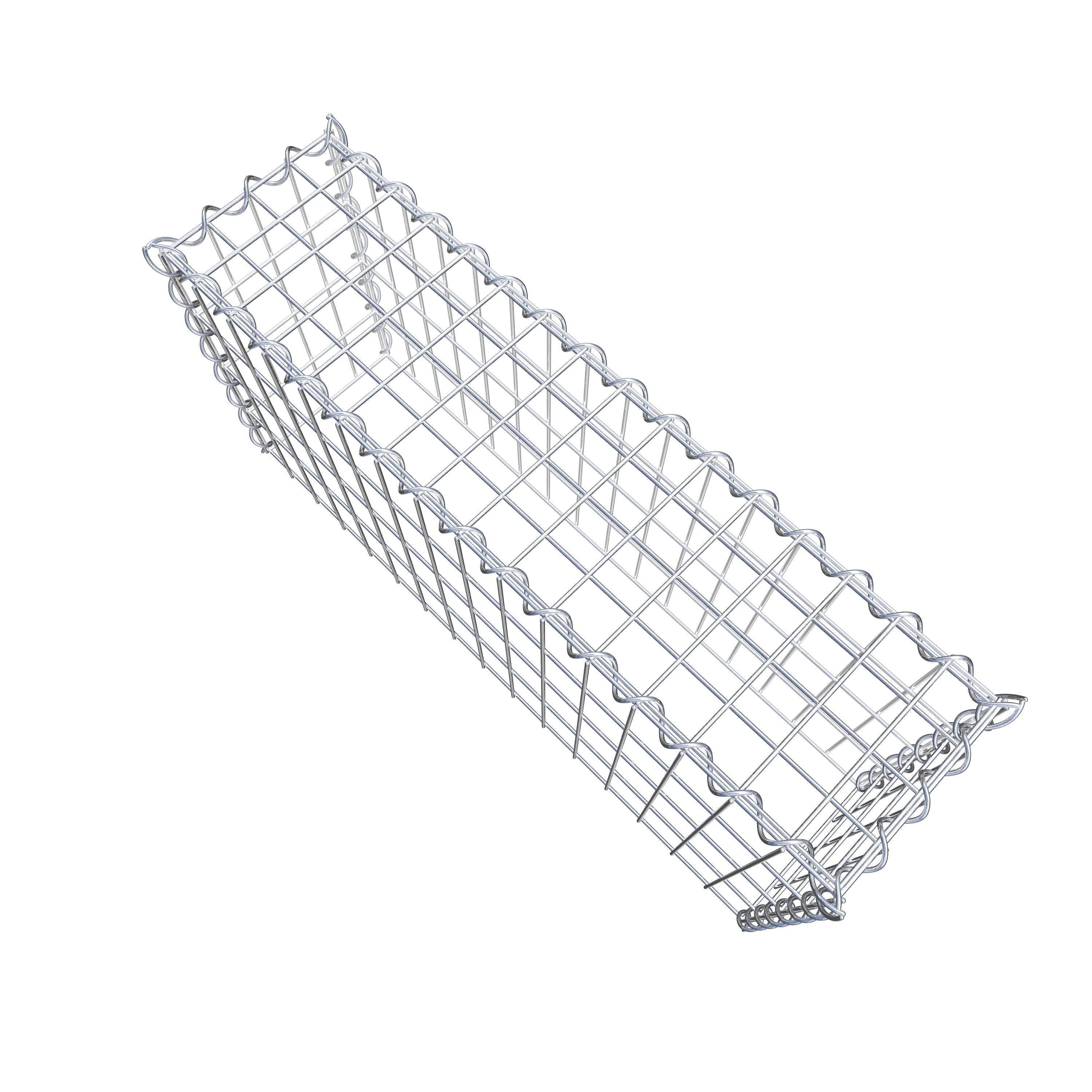 Påväxt gabion typ 3 80 cm x 40 cm x 20 cm (L x H x D), maskstorlek 5 cm x 10 cm, spiral