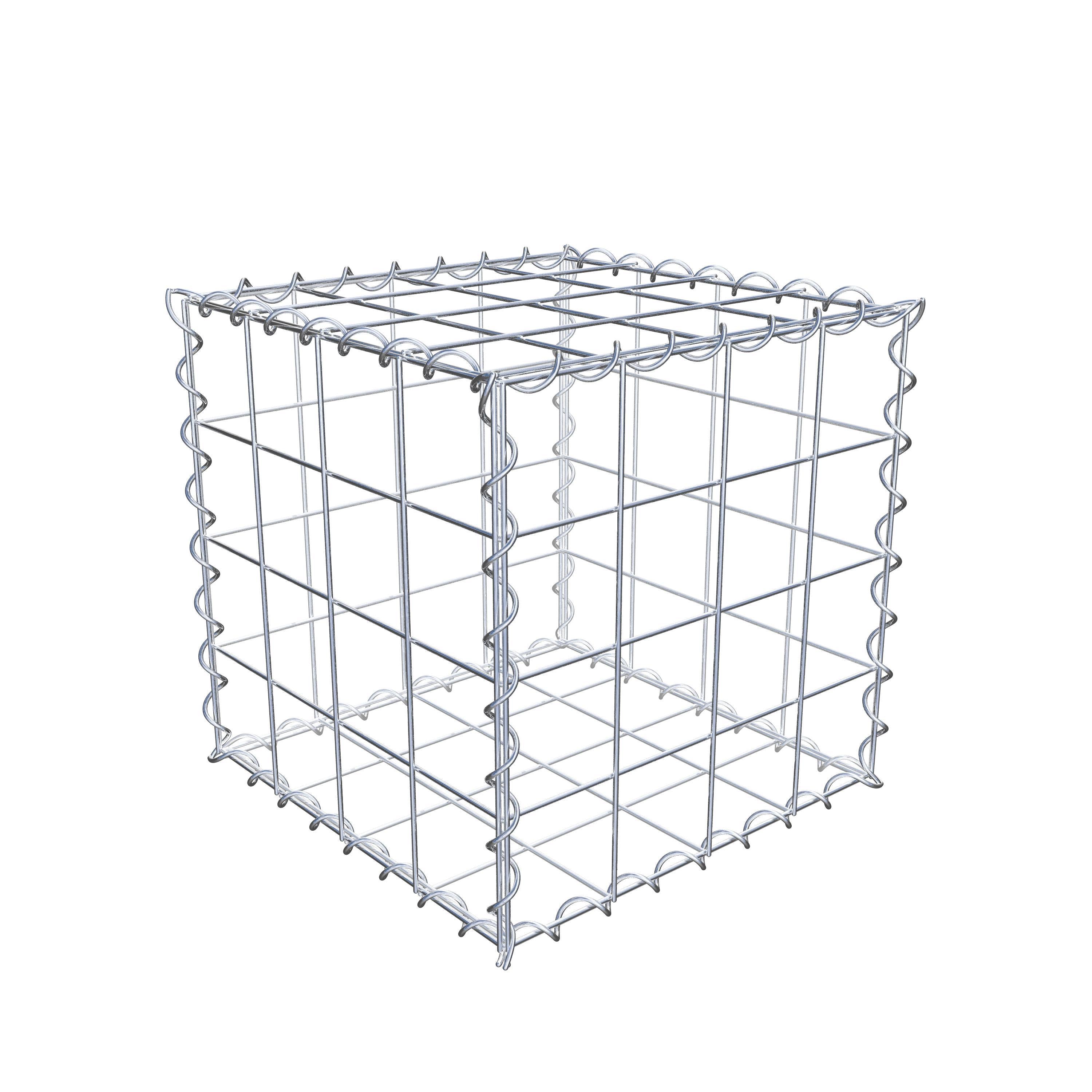 Gabion 40 cm x 40 cm x 40 cm (L x H x D), maskstorlek 10 cm x 10 cm, spiral