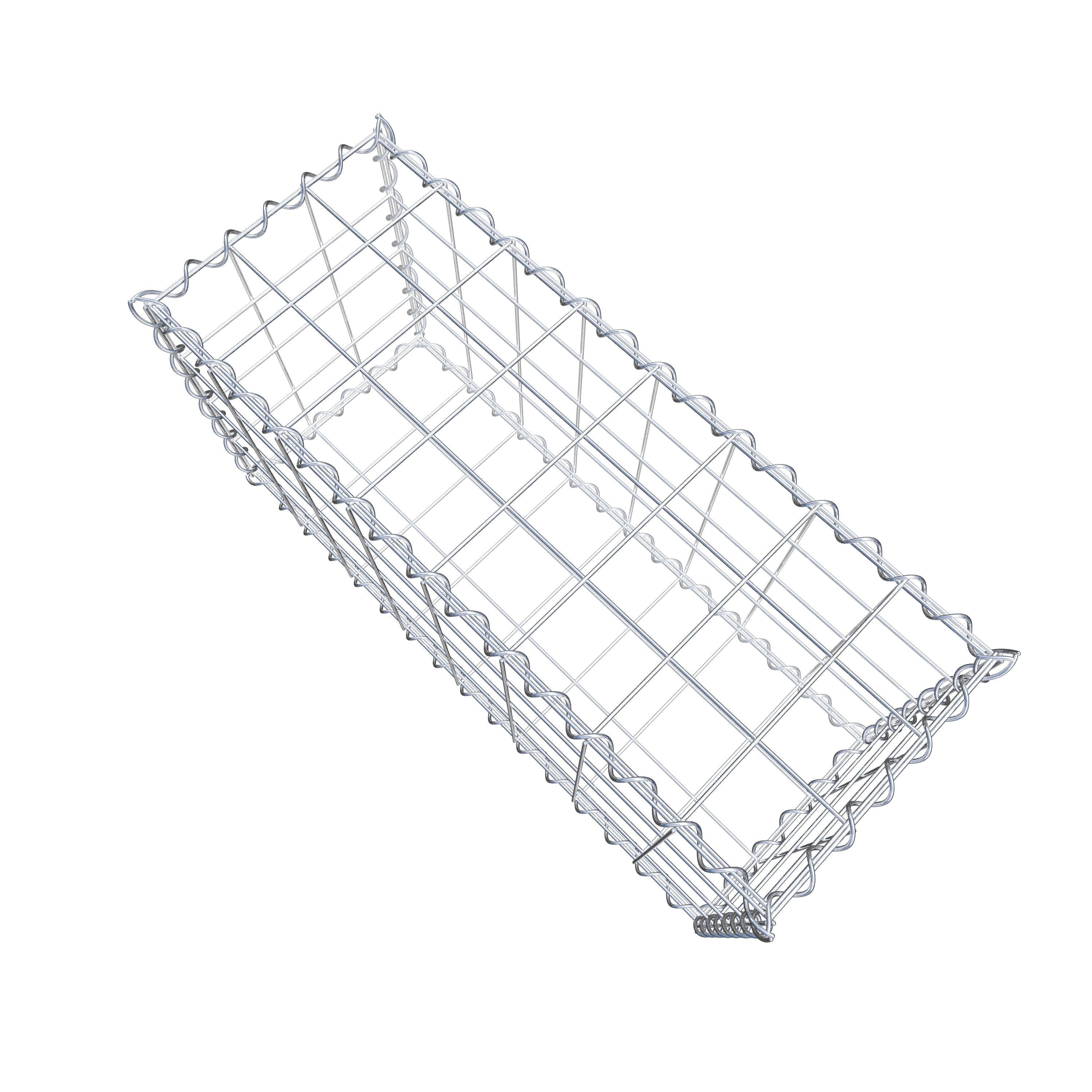 Gabion 80 cm x 40 cm x 30 cm (L x H x D), maskstorlek 10 cm x 10 cm, spiral