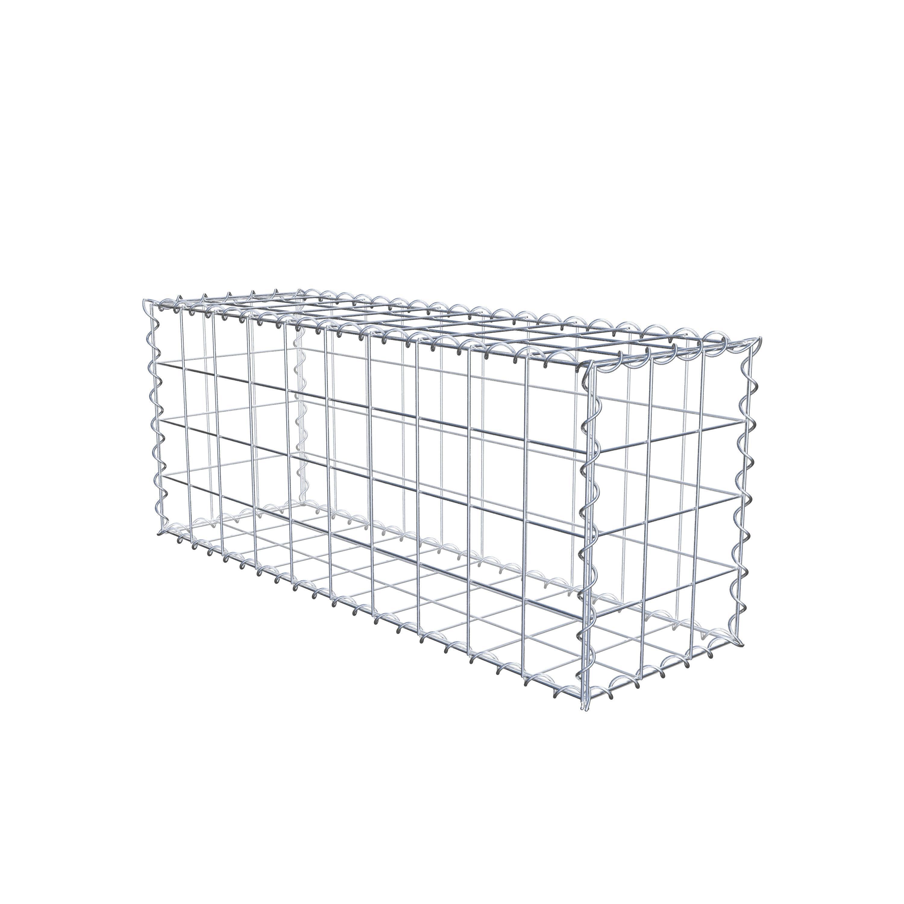 Gabion 100 cm x 40 cm x 30 cm (L x H x D), maskstorlek 10 cm x 10 cm, spiral