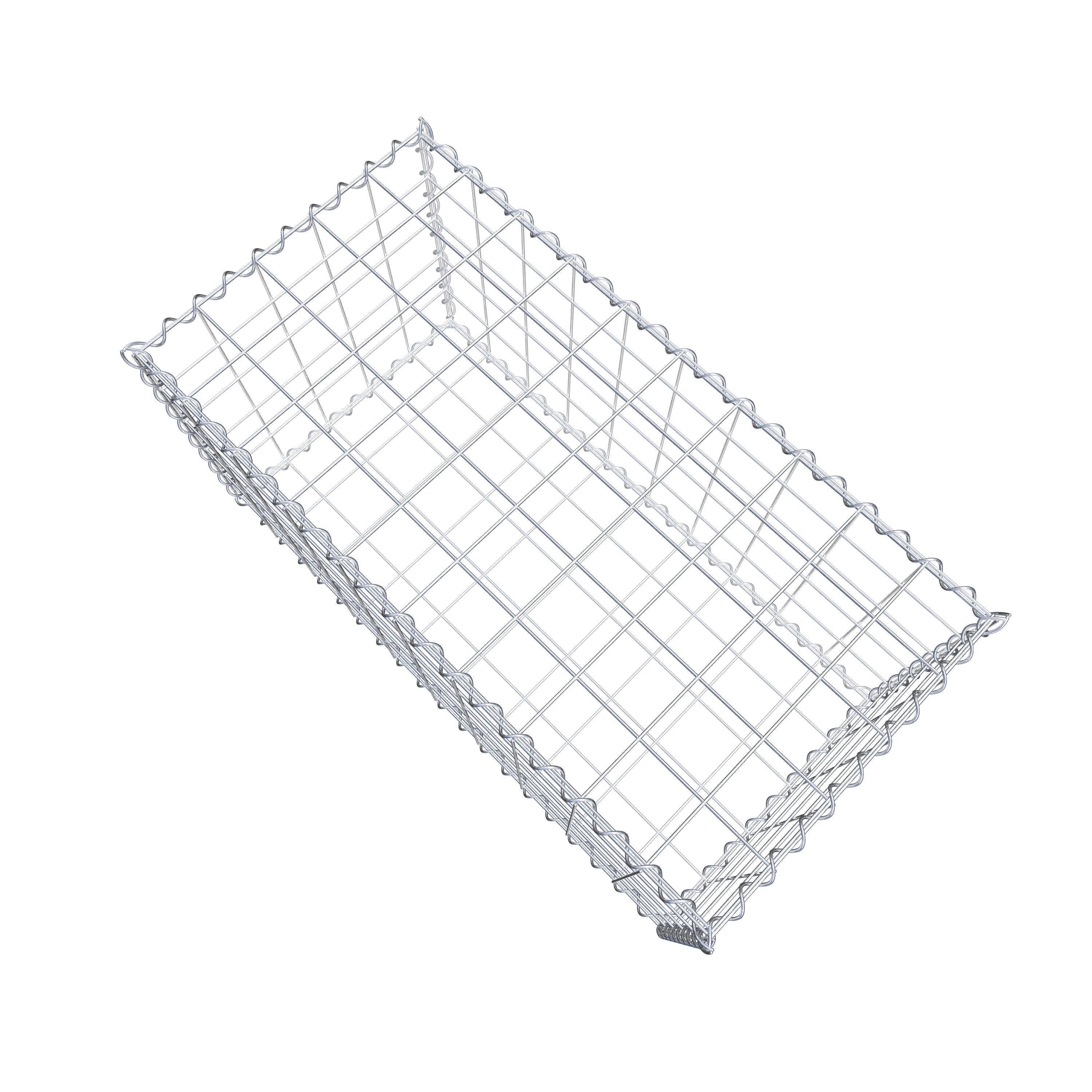 Gabion 100 cm x 50 cm x 50 cm (L x H x D), maskstorlek 10 cm x 10 cm, spiral