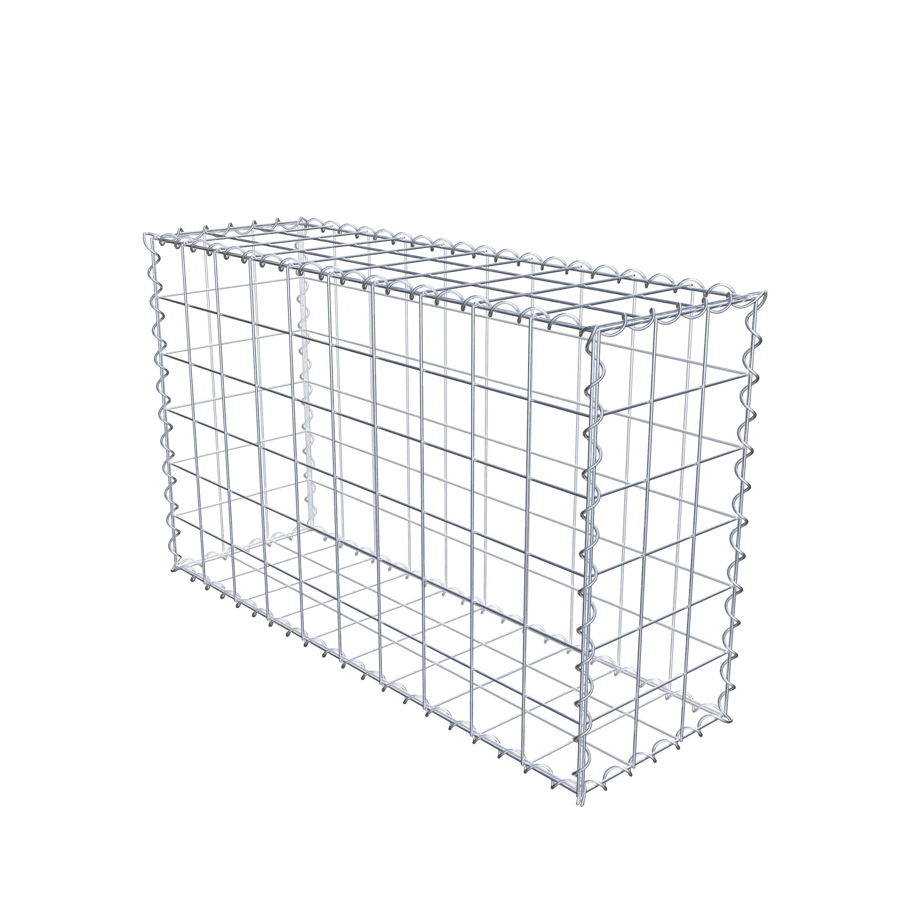 Gabion 100 cm x 60 cm x 30 cm (L x H x D), maskstorlek 10 cm x 10 cm, spiral