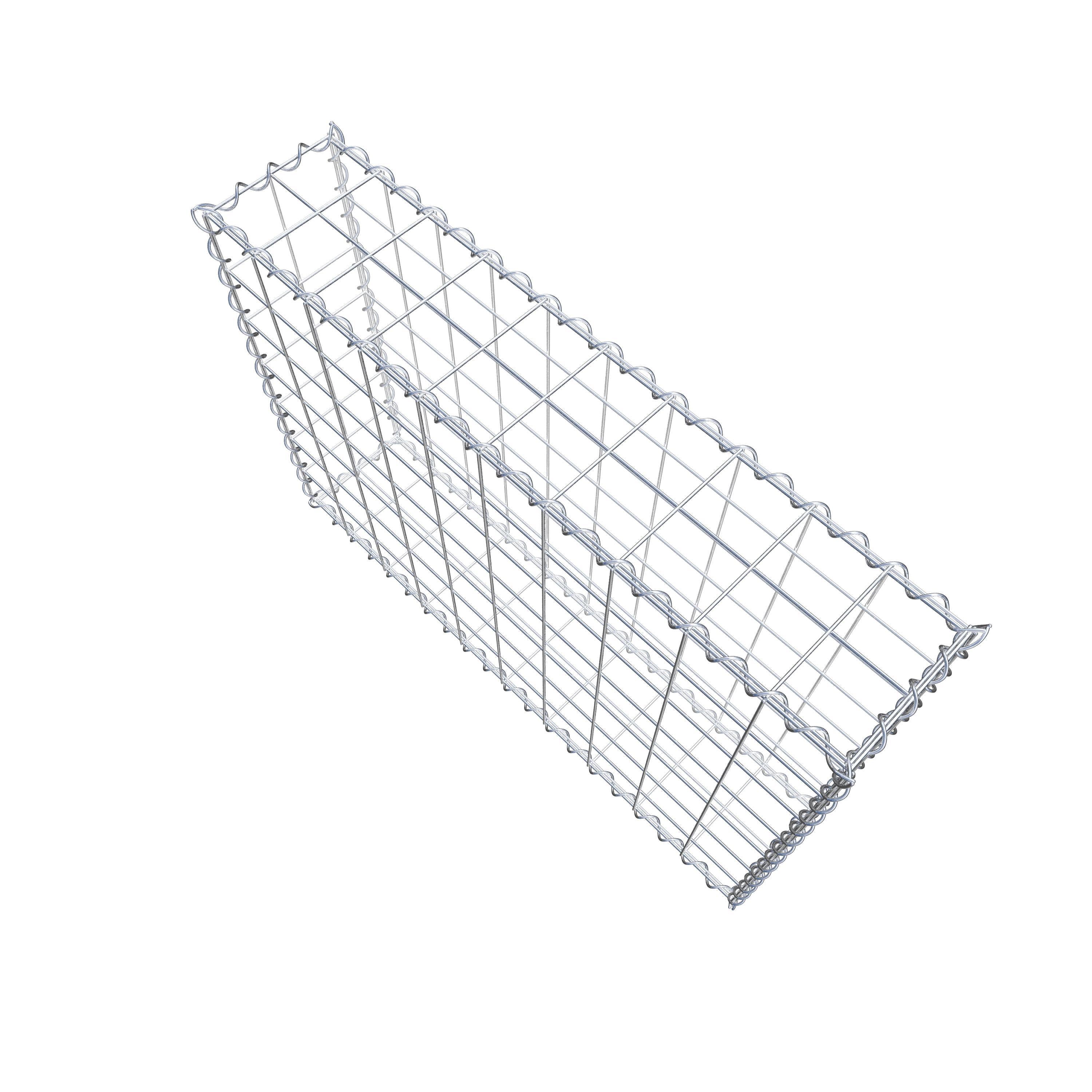 Gabion 100 cm x 70 cm x 20 cm (L x H x D), maskstorlek 10 cm x 10 cm, spiral