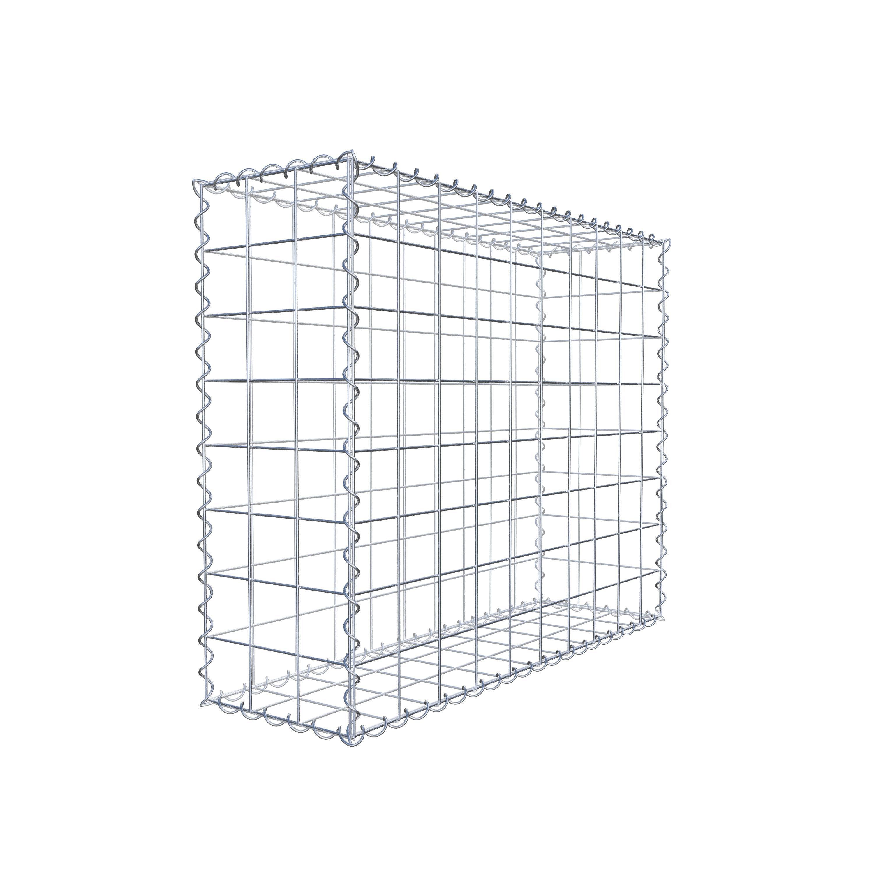 Gabion 100 cm x 80 cm x 30 cm (L x H x D), maskstorlek 10 cm x 10 cm, spiral