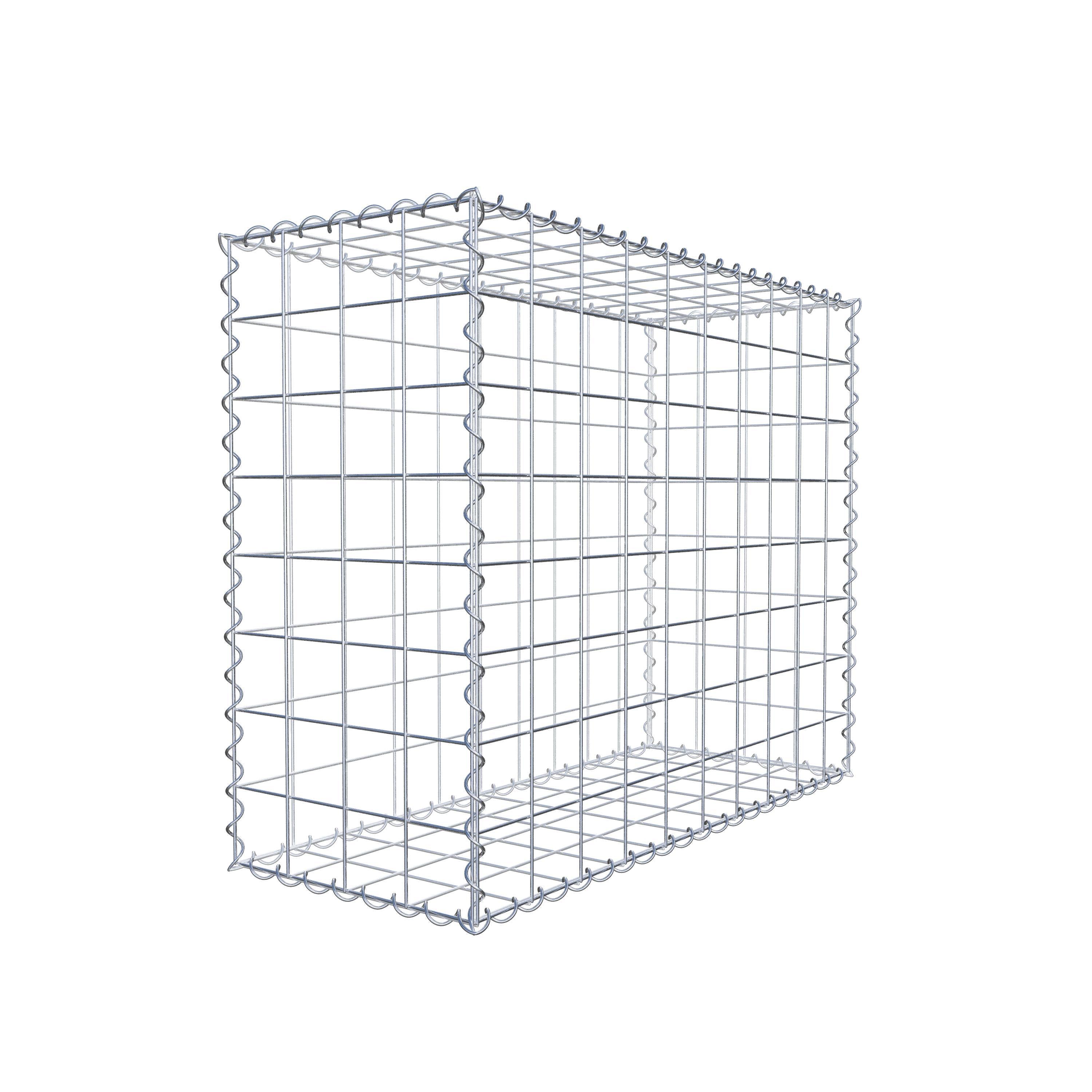 Gabion 100 cm x 80 cm x 40 cm (L x H x D), maskstorlek 10 cm x 10 cm, spiral