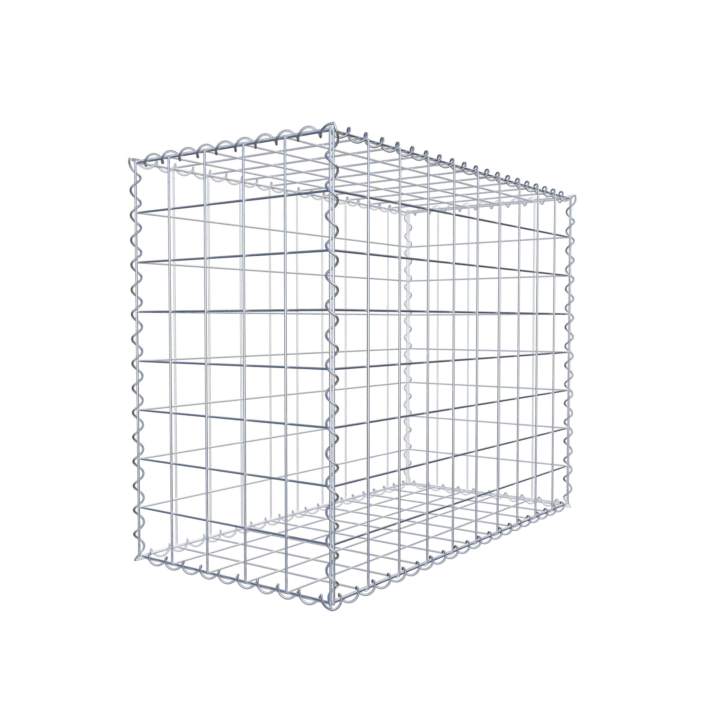 Gabion 100 cm x 80 cm x 50 cm (L x H x D), maskstorlek 10 cm x 10 cm, spiral