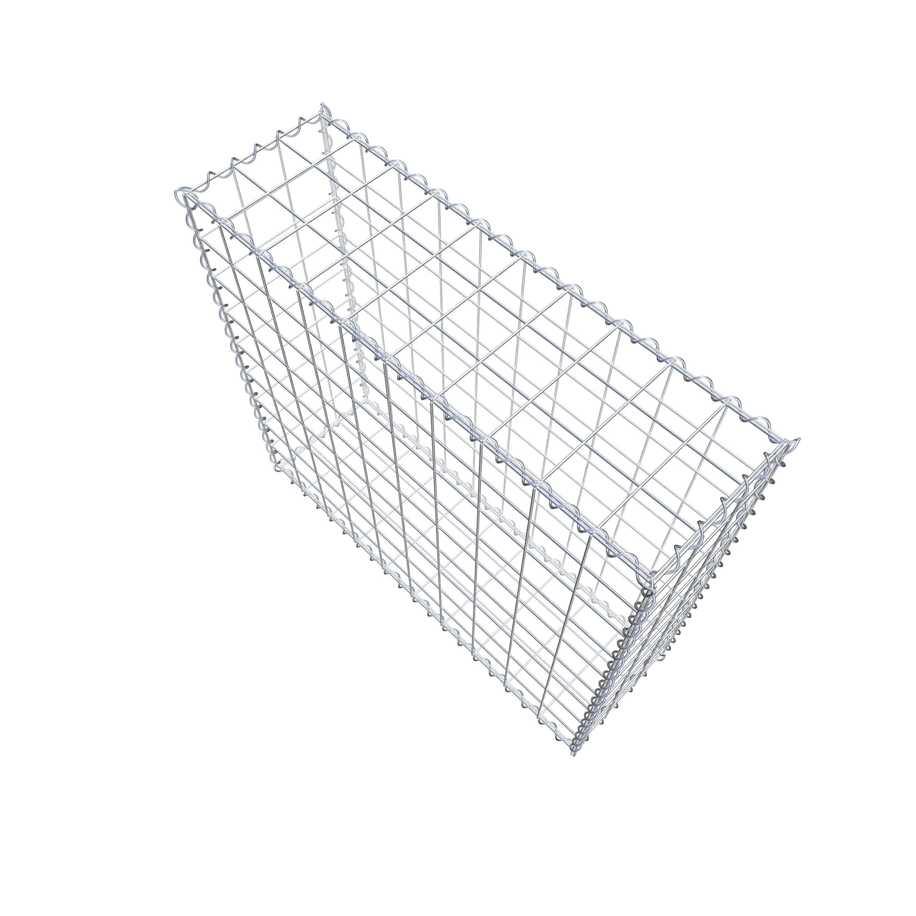 Gabion 100 cm x 90 cm x 30 cm (L x H x D), maskstorlek 10 cm x 10 cm, spiral