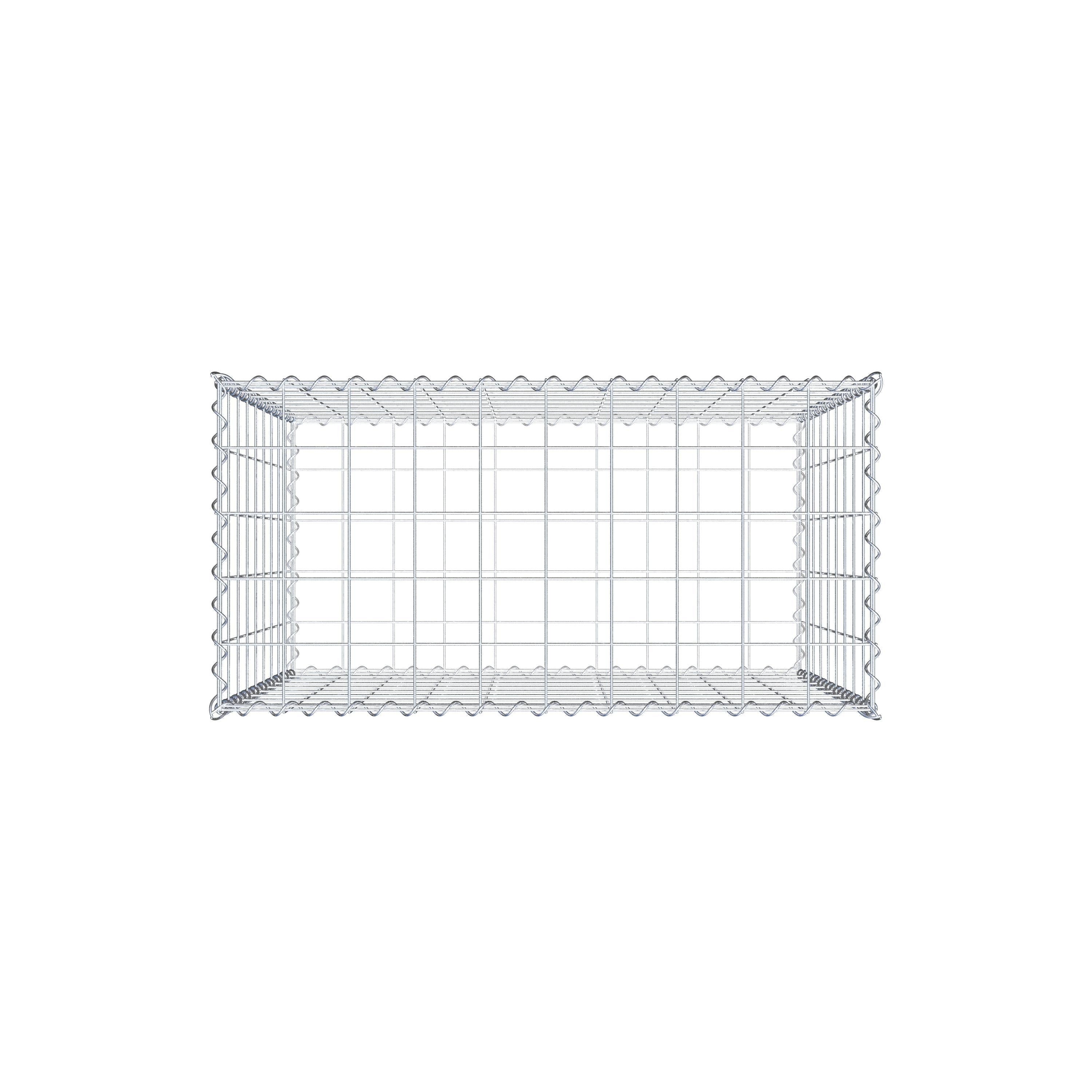 Gabion 100 cm x 90 cm x 50 cm (L x H x D), maskstorlek 10 cm x 10 cm, spiral