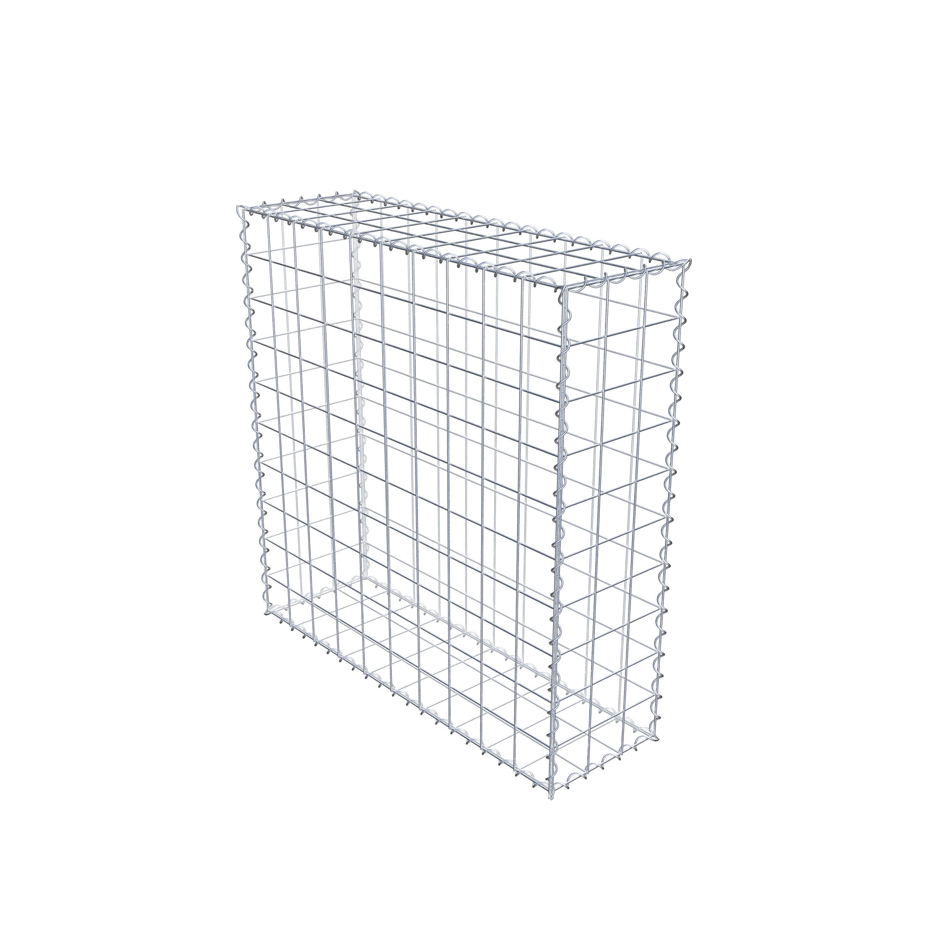 Gabion 100 cm x 100 cm x 30 cm (L x H x D), maskstorlek 10 cm x 10 cm, spiral