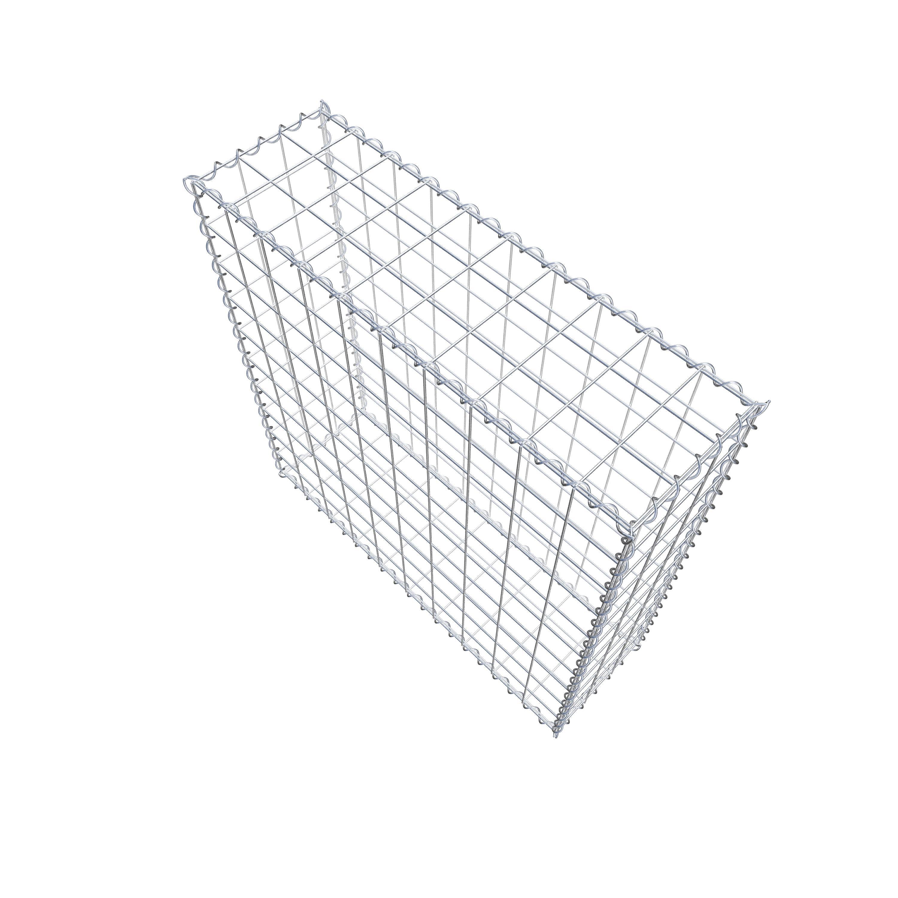 Gabion 100 cm x 100 cm x 30 cm (L x H x D), maskstorlek 10 cm x 10 cm, spiral