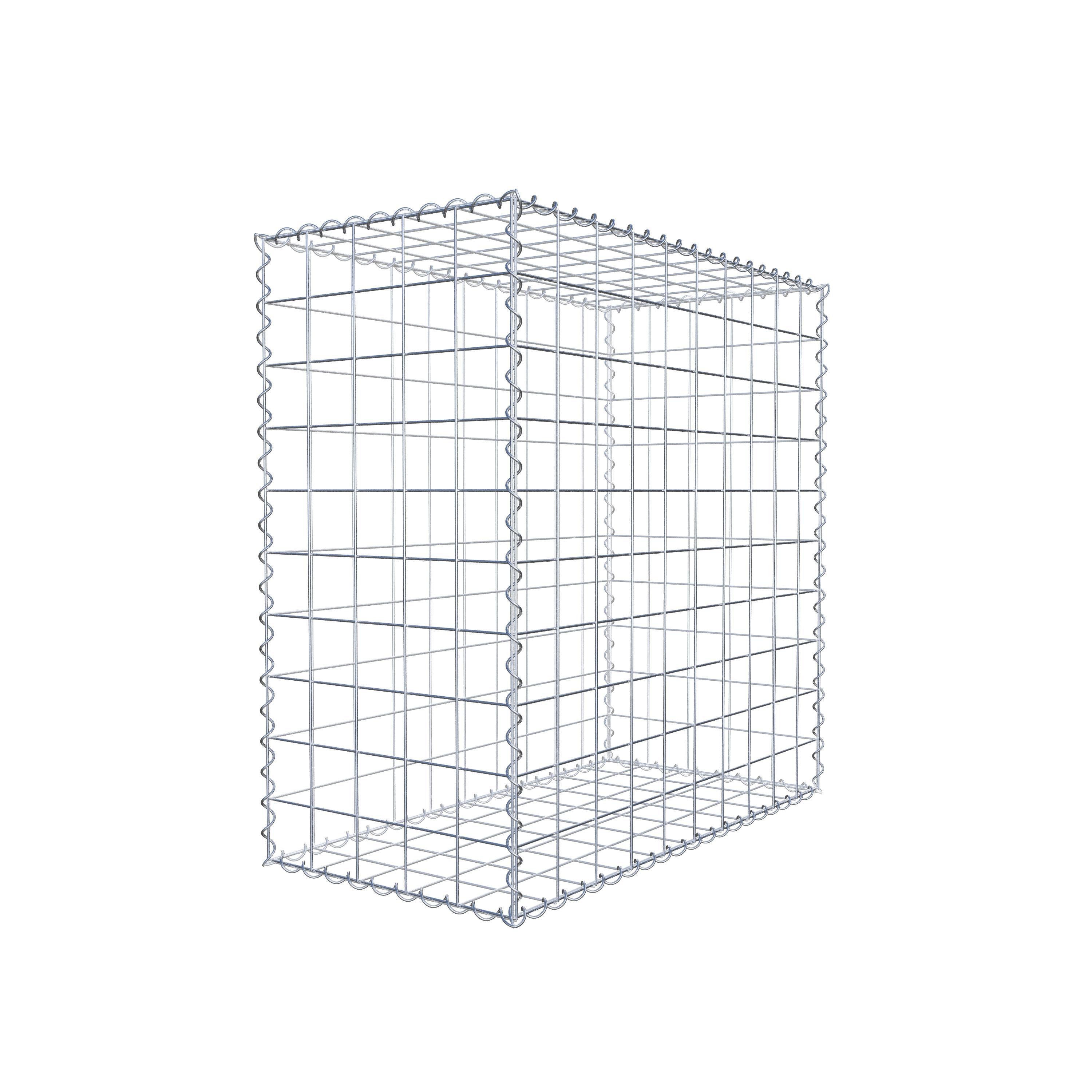 Gabion 100 cm x 100 cm x 50 cm (L x H x D), maskstorlek 10 cm x 10 cm, spiral