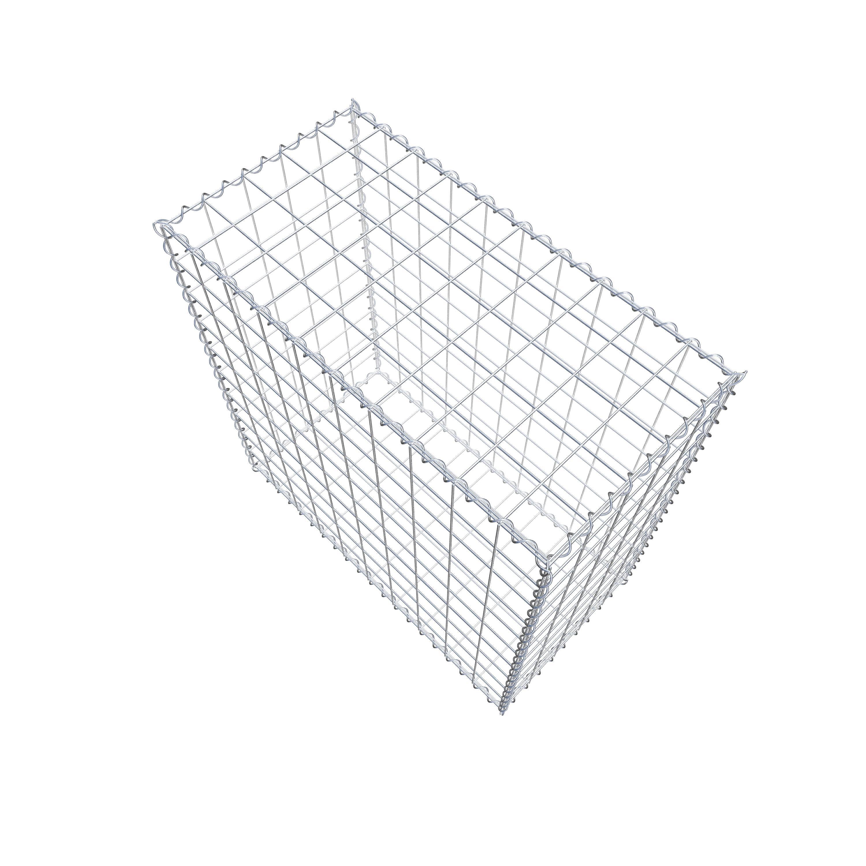 Gabion 100 cm x 100 cm x 50 cm (L x H x D), maskstorlek 10 cm x 10 cm, spiral