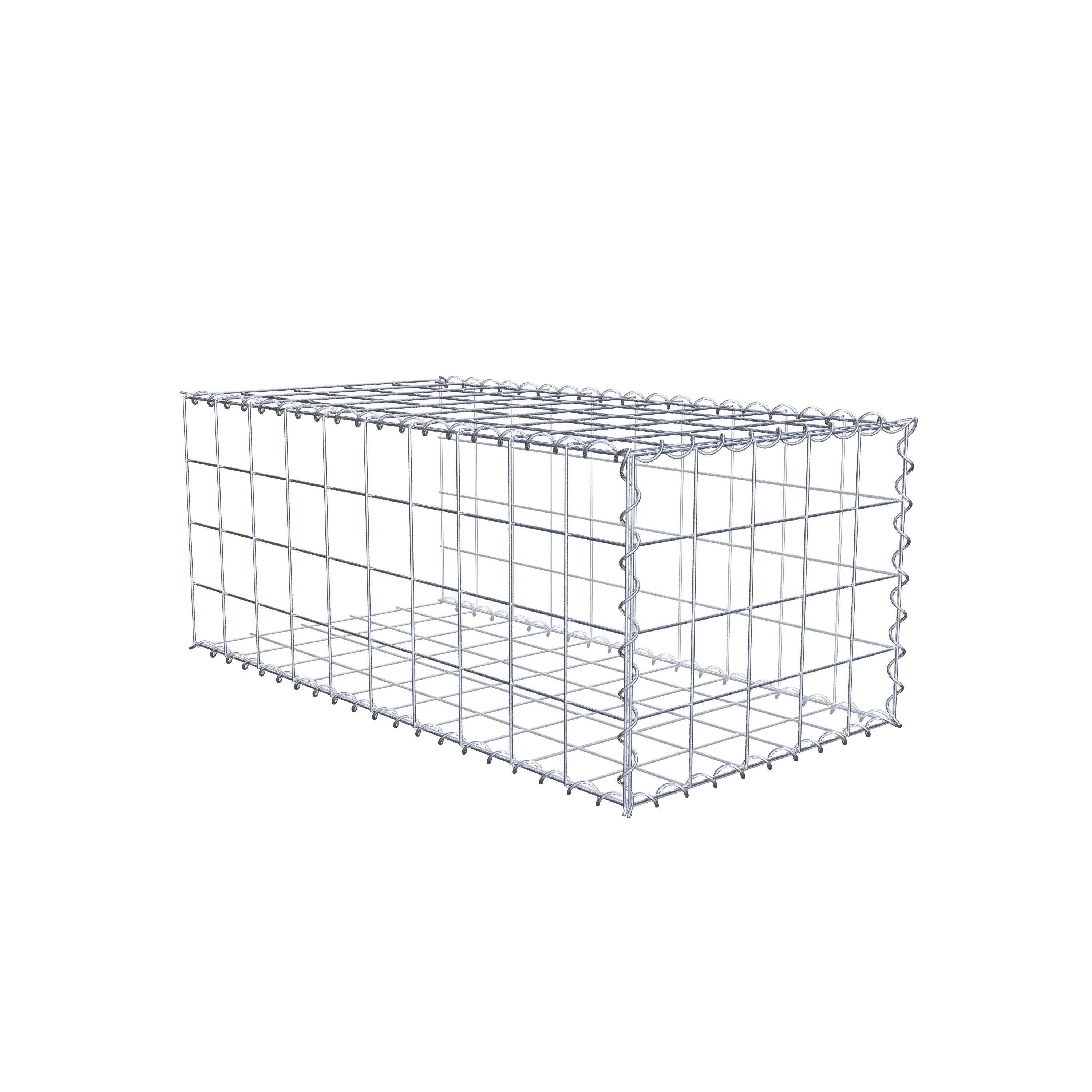 Påväxt gabion typ 2 100 cm x 40 cm x 50 cm (L x H x D), maskstorlek 10 cm x 10 cm, spiral