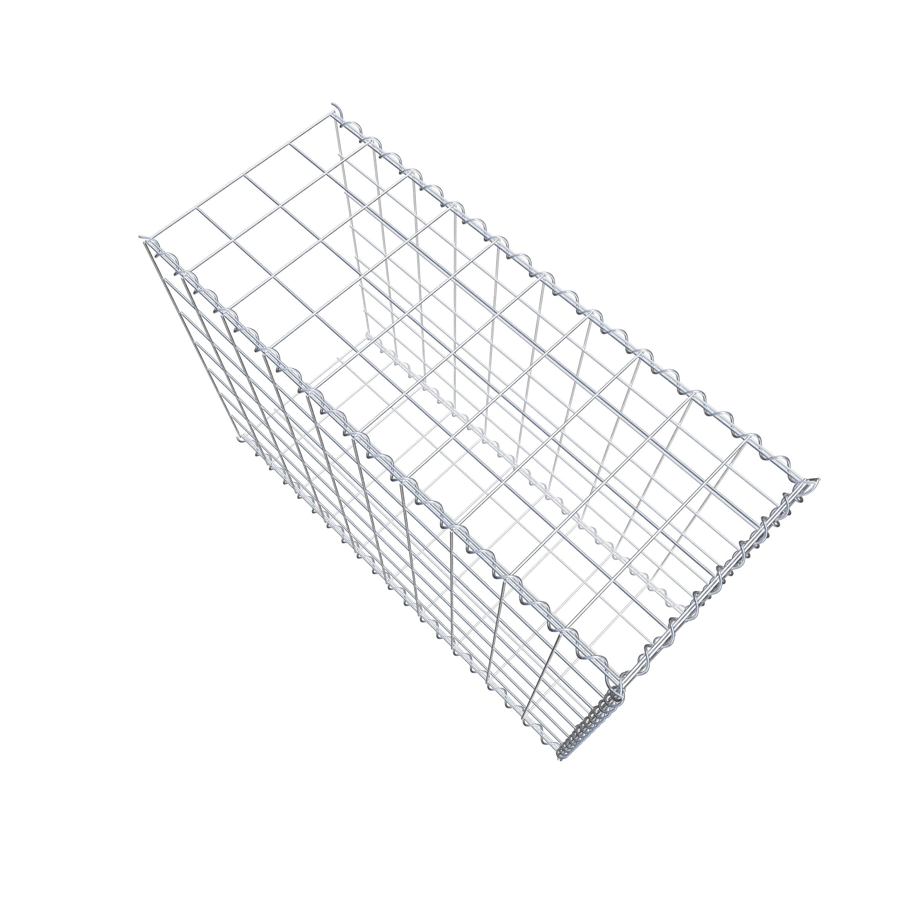 Påväxt gabion typ 2 100 cm x 70 cm x 40 cm (L x H x D), maskstorlek 10 cm x 10 cm, spiral