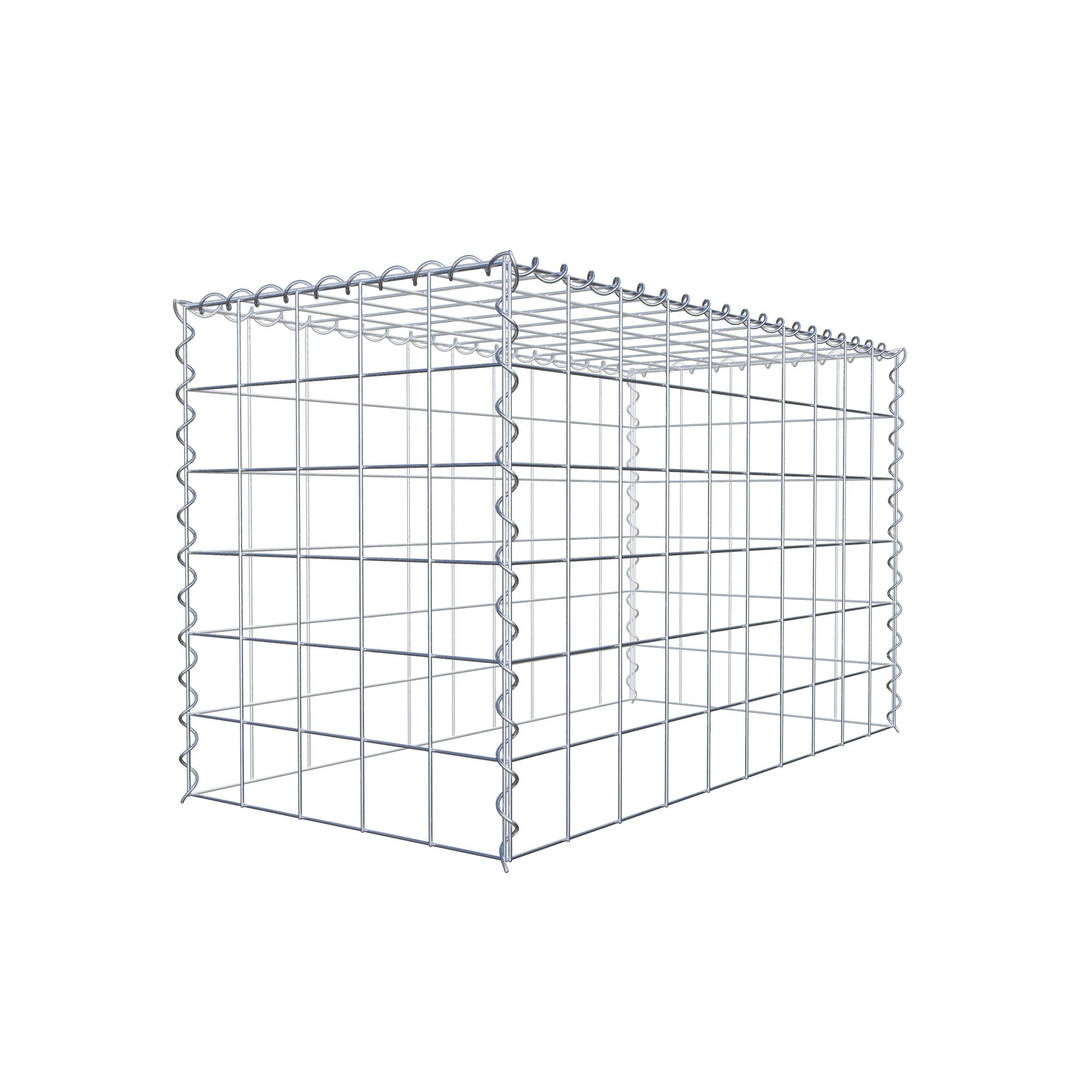 Påväxt gabion typ 3 100 cm x 60 cm x 50 cm (L x H x D), maskstorlek 10 cm x 10 cm, spiral