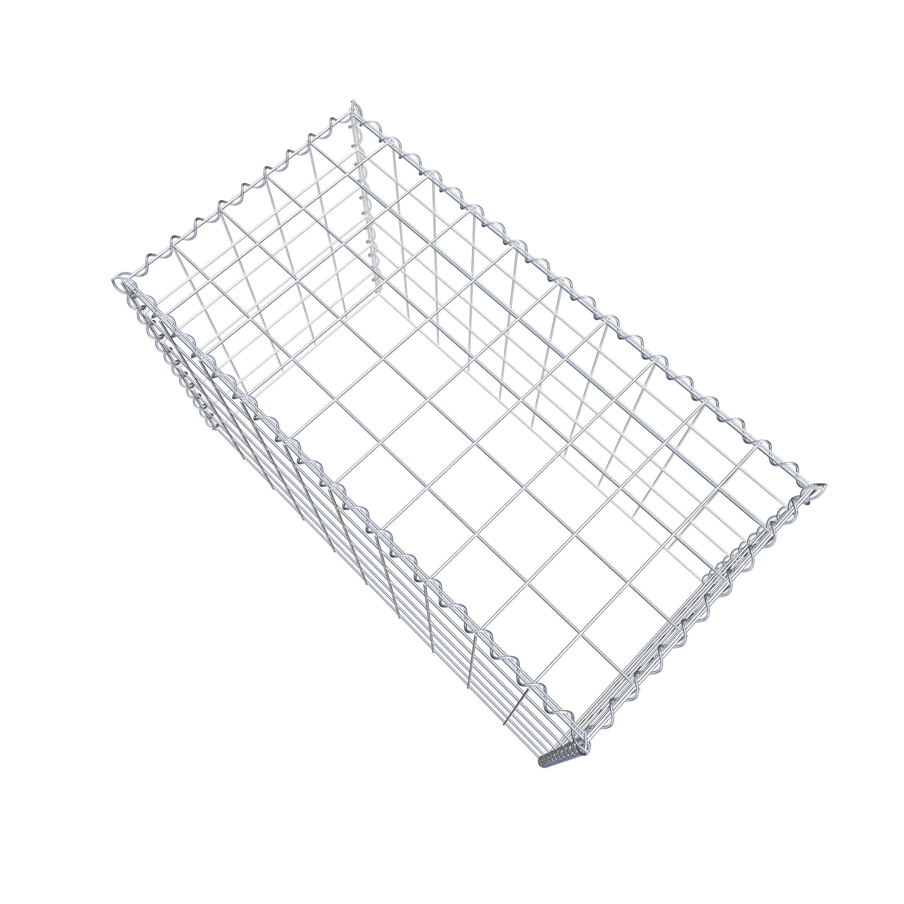 Påväxt gabion typ 3 100 cm x 60 cm x 50 cm (L x H x D), maskstorlek 10 cm x 10 cm, spiral