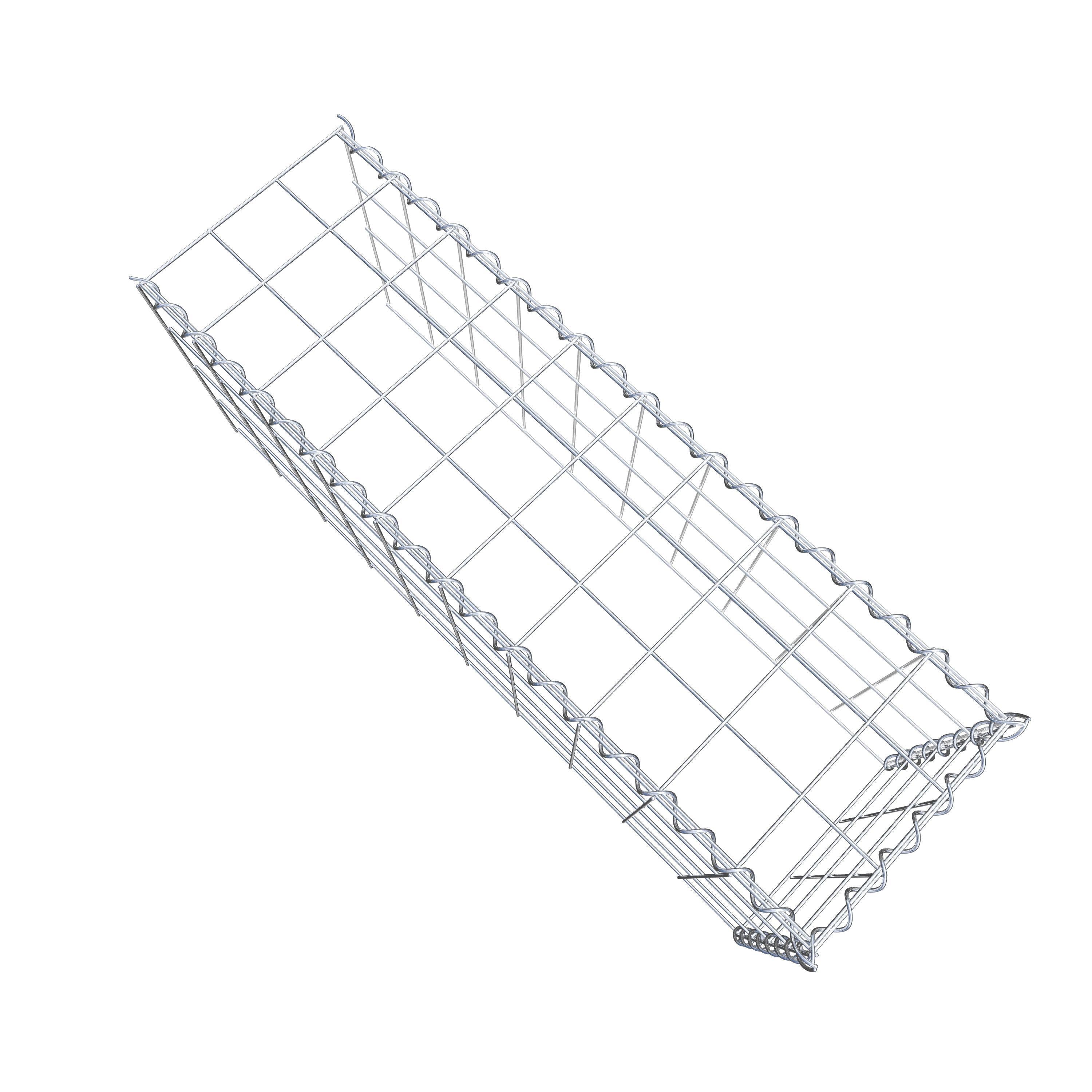 Påväxt gabion typ 4 100 cm x 40 cm x 30 cm (L x H x D), maskstorlek 10 cm x 10 cm, spiral