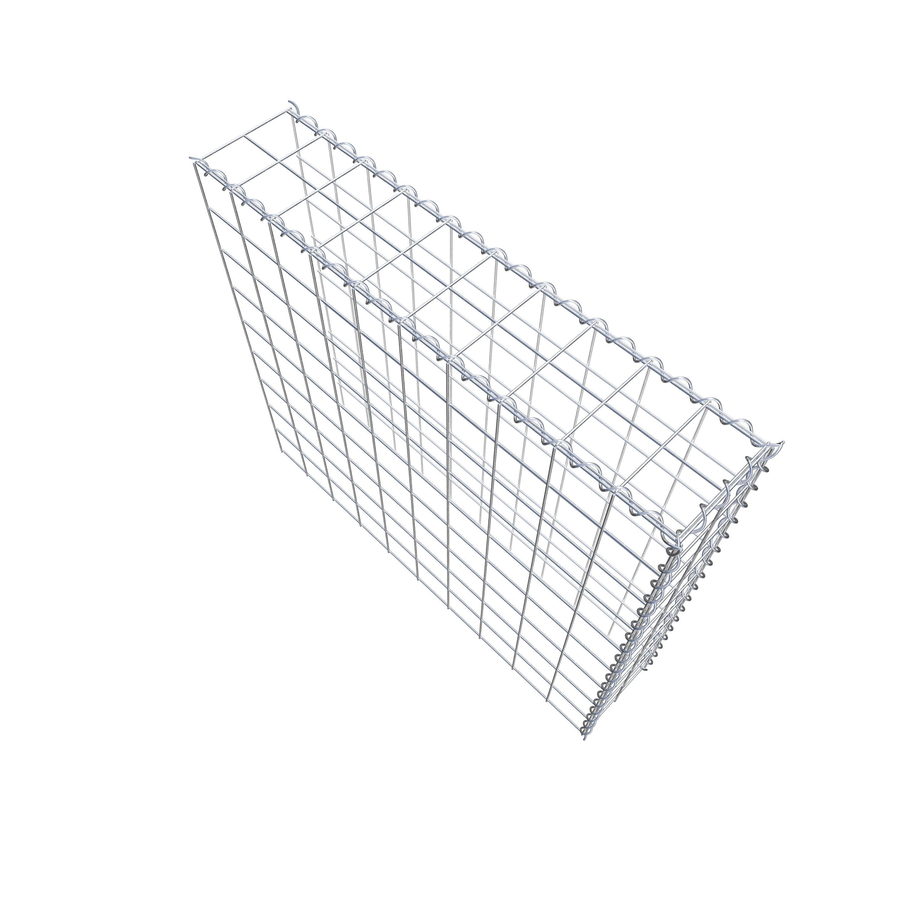 Påväxt gabion typ 4 100 cm x 90 cm x 20 cm (L x H x D), maskstorlek 10 cm x 10 cm, spiral