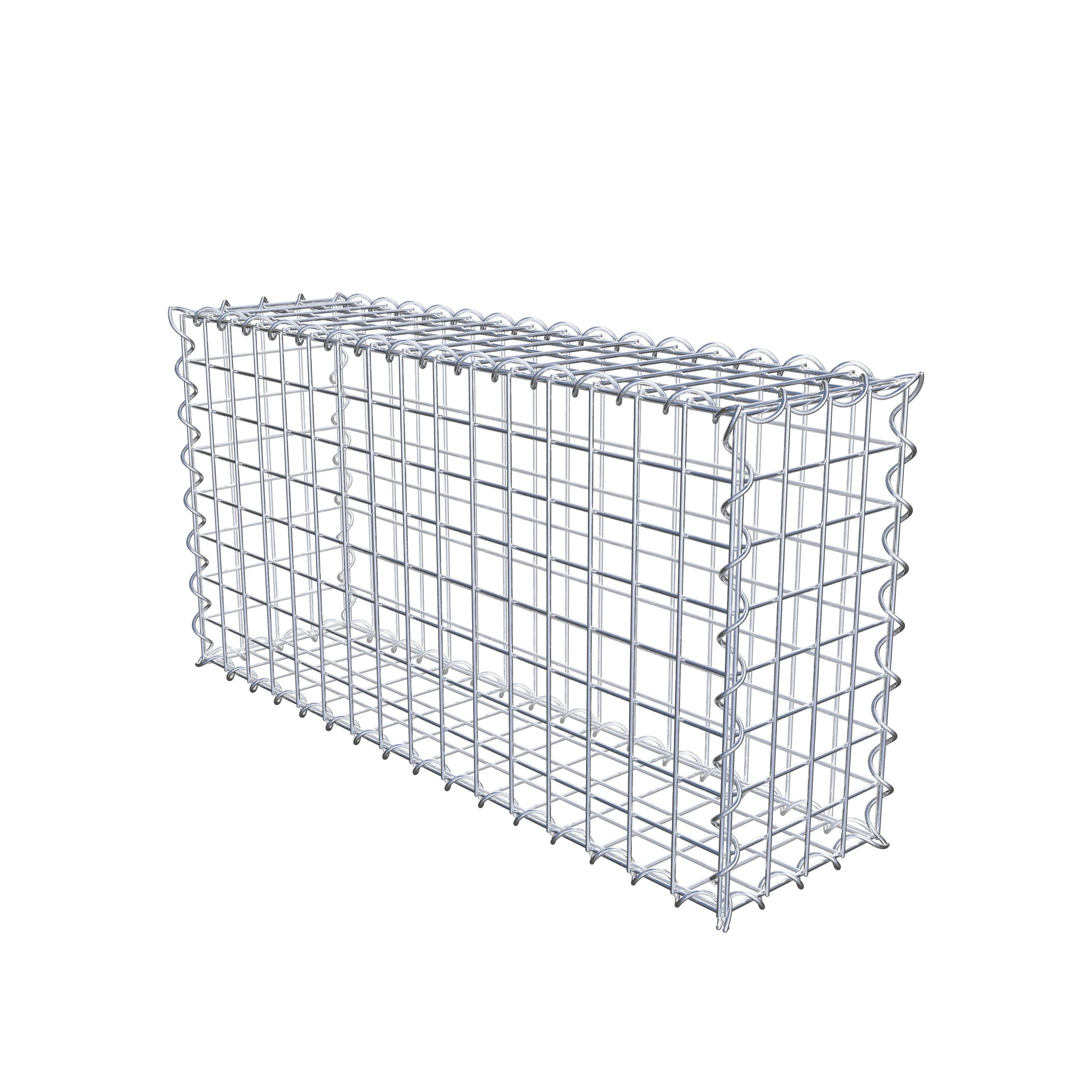 Gabion 80 cm x 40 cm x 20 cm (L x H x D), maskstorlek 5 cm x 5 cm, spiral