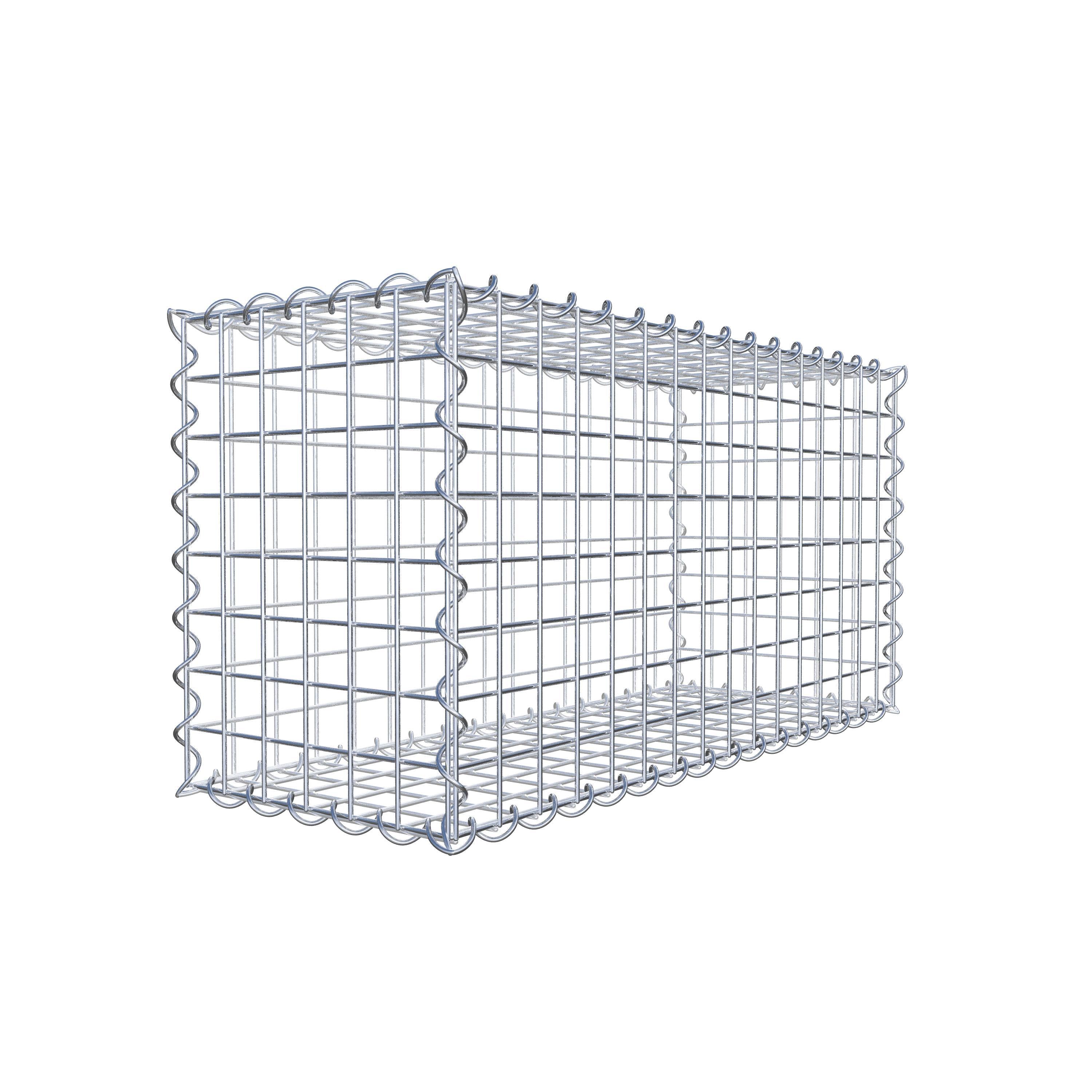 Gabion 80 cm x 40 cm x 30 cm (L x H x D), maskstorlek 5 cm x 5 cm, spiral