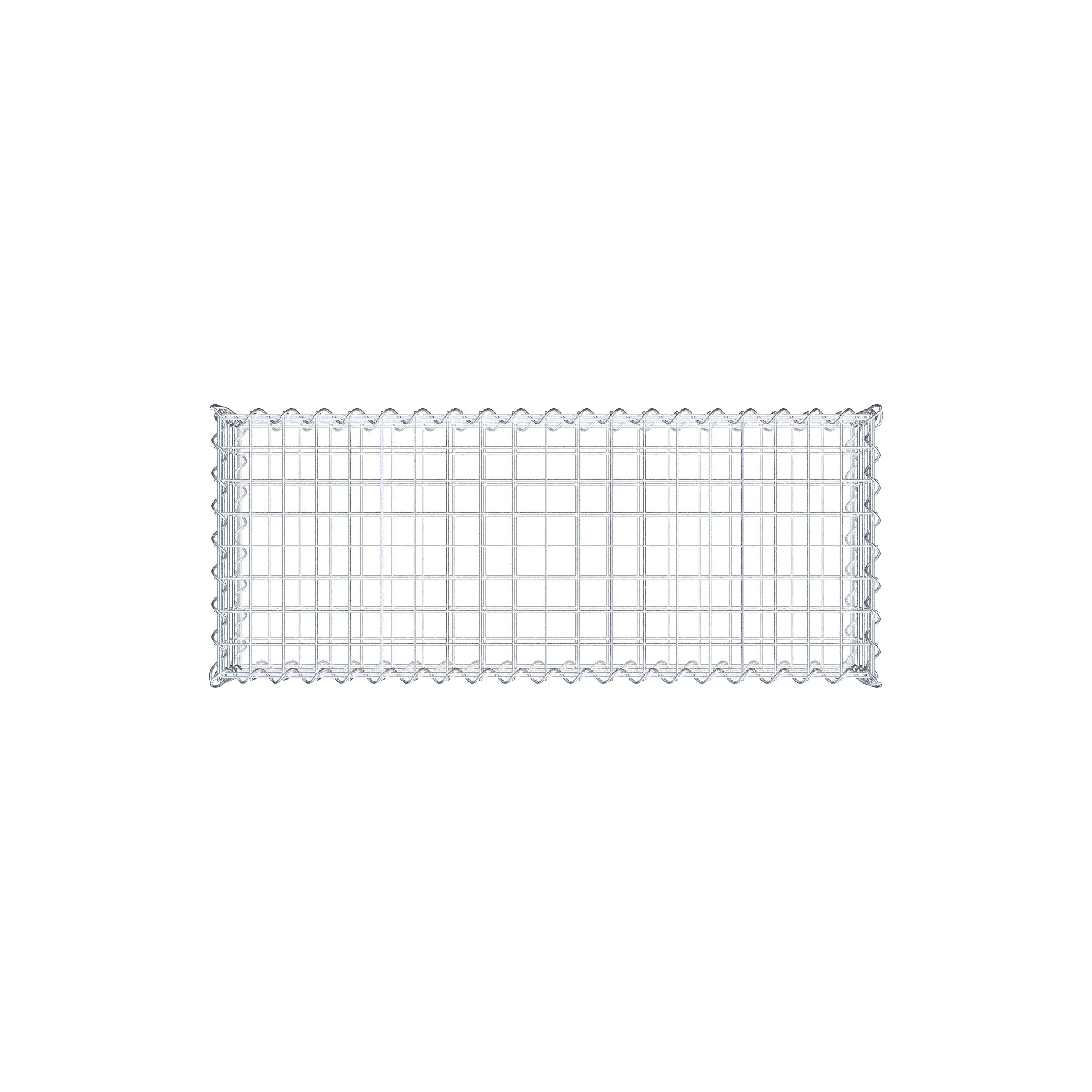 Gabion 100 cm x 20 cm x 40 cm (L x H x D), maskstorlek 5 cm x 5 cm, spiral