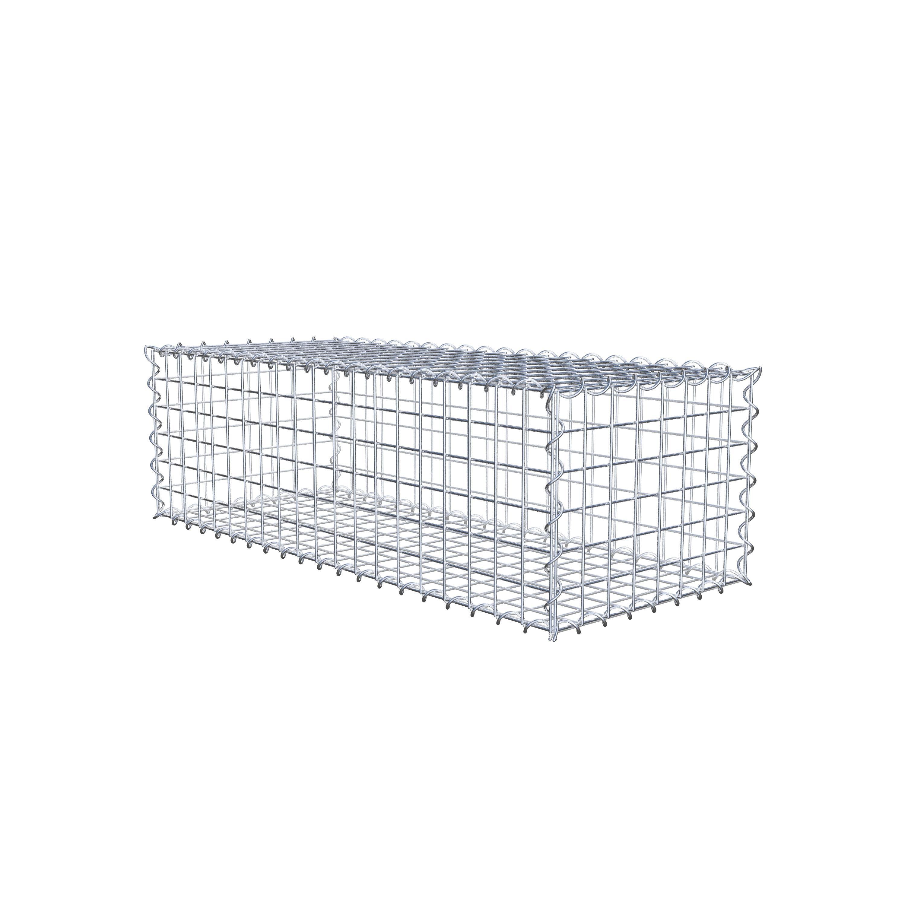 Gabion 100 cm x 30 cm x 40 cm (L x H x D), maskstorlek 5 cm x 5 cm, spiral