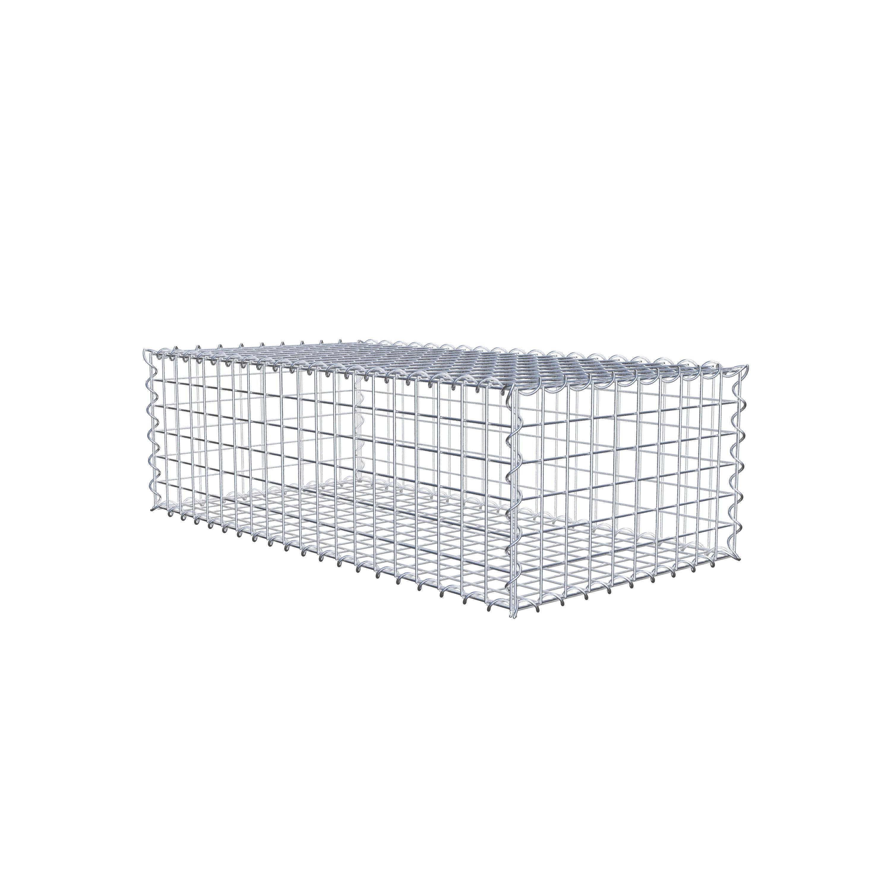 Gabion 100 cm x 30 cm x 50 cm (L x H x D), maskstorlek 5 cm x 5 cm, spiral