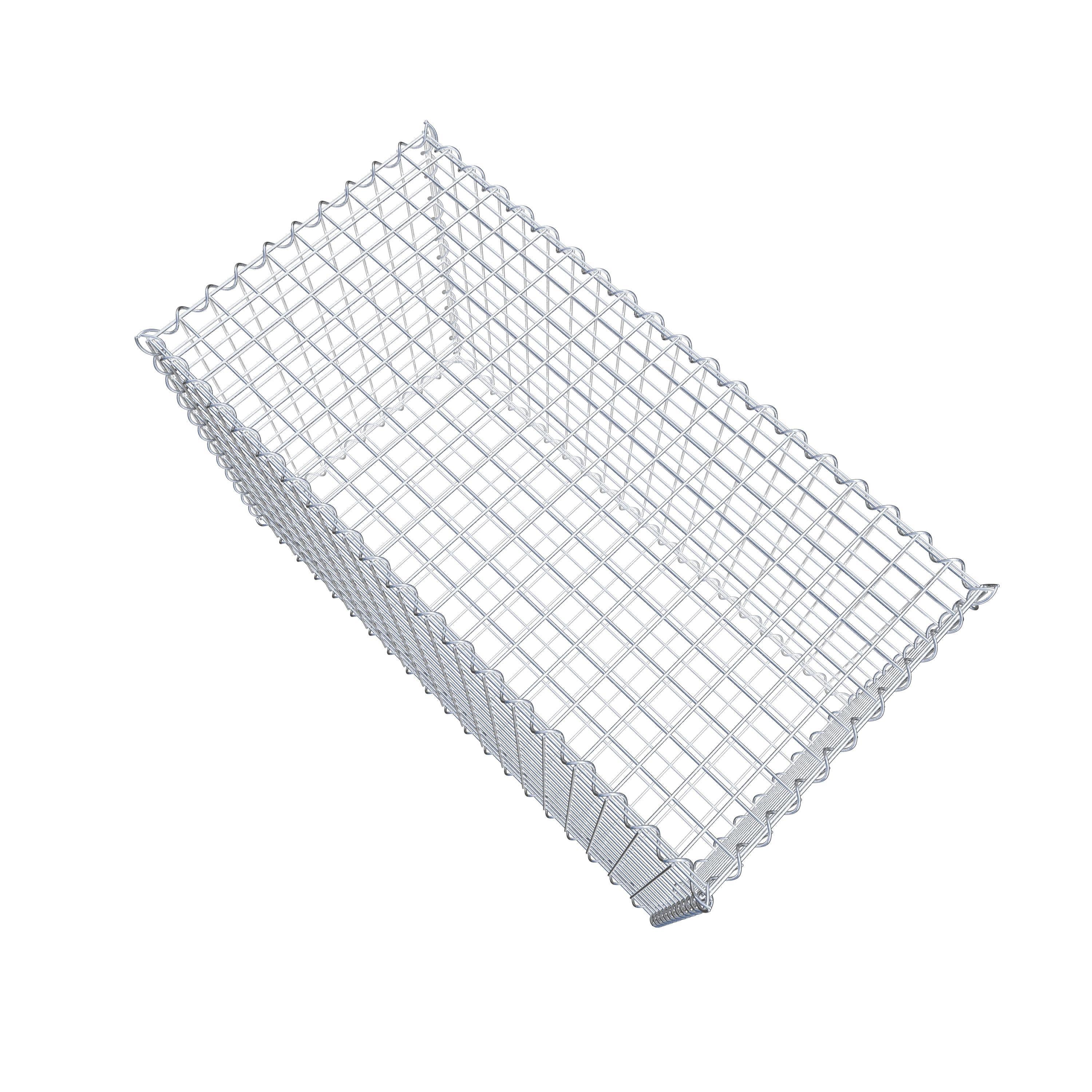 Gabion 100 cm x 60 cm x 50 cm (L x H x D), maskstorlek 5 cm x 5 cm, spiral