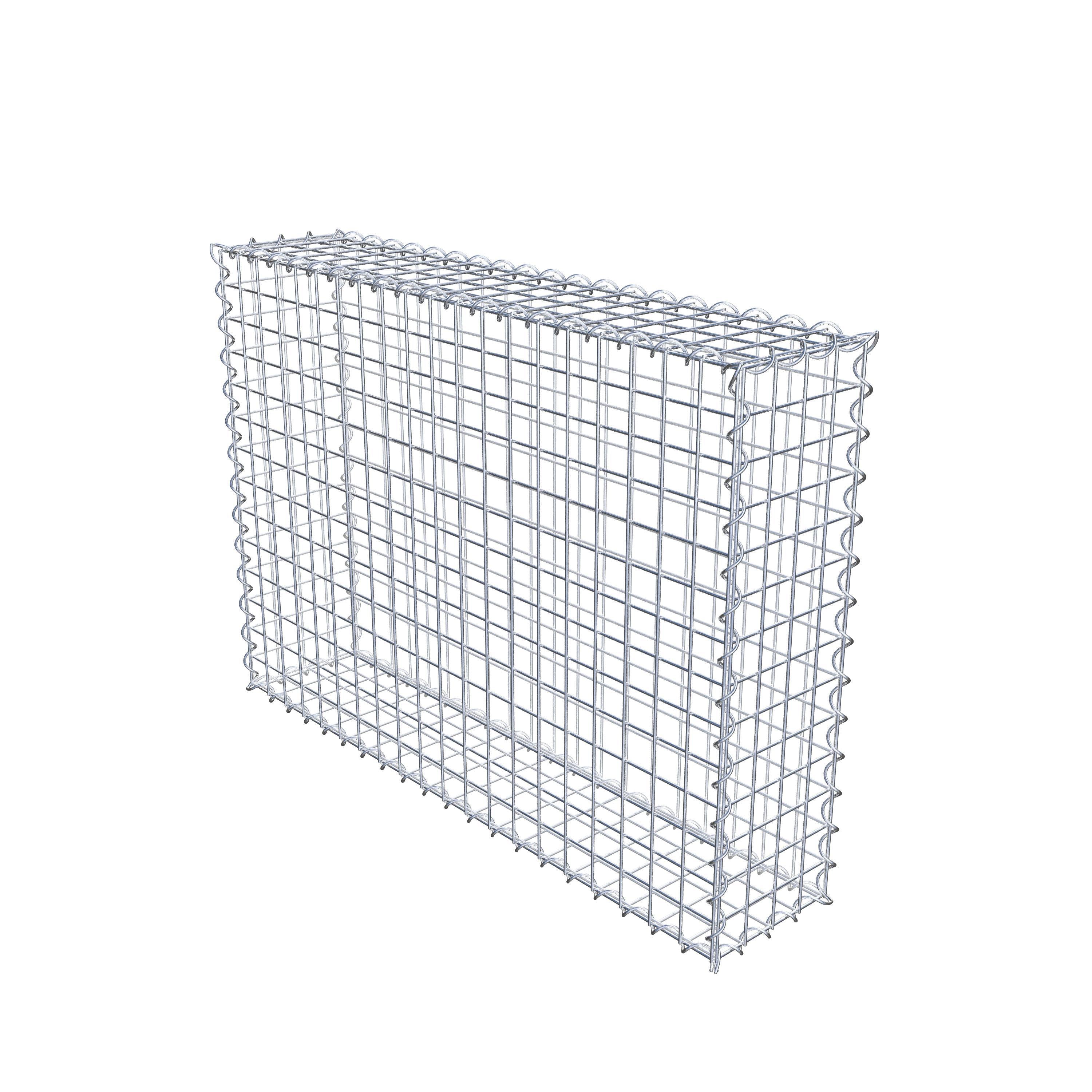 Gabion 100 cm x 70 cm x 20 cm (L x H x D), maskstorlek 5 cm x 5 cm, spiral