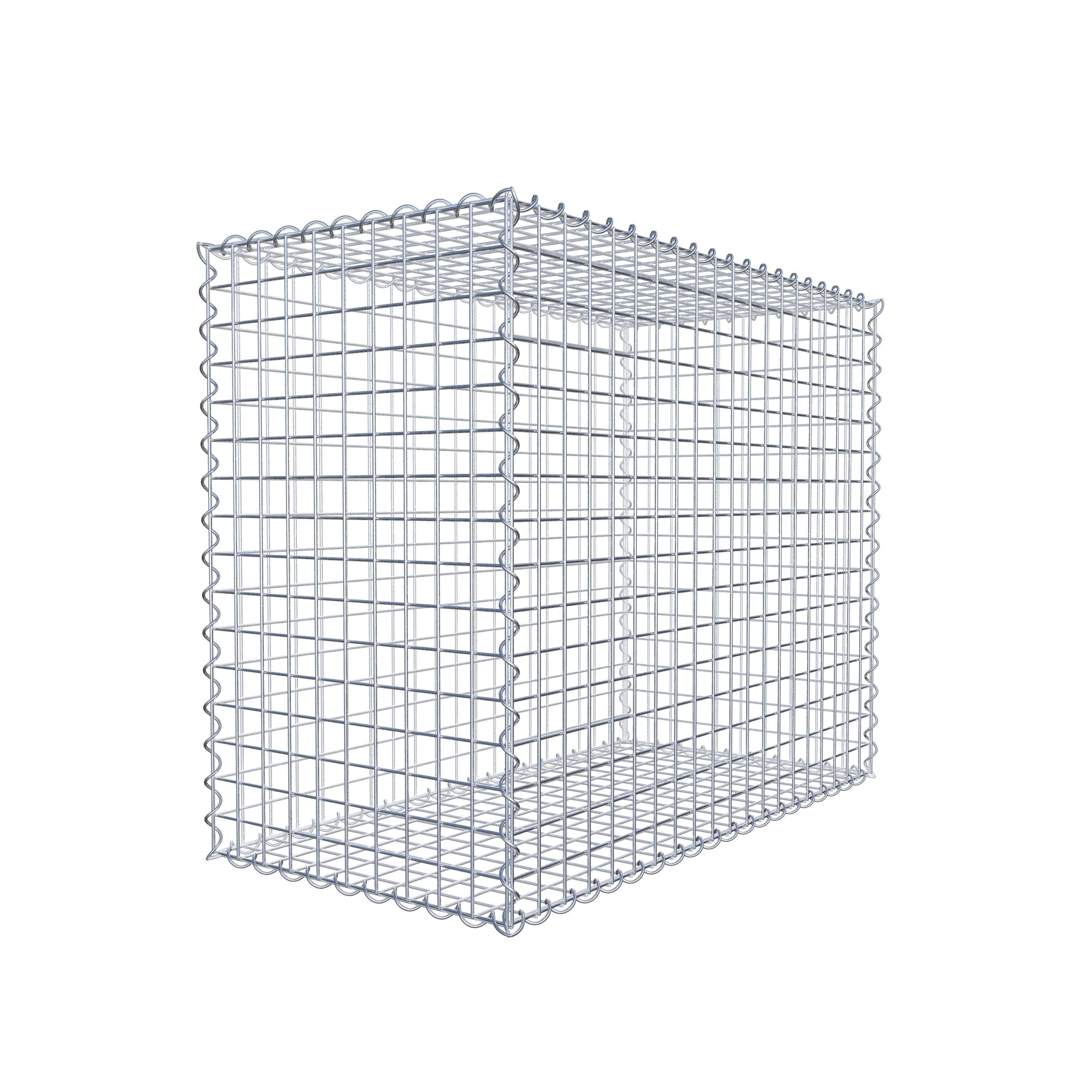 Gabion 100 cm x 80 cm x 50 cm (L x H x D), maskstorlek 5 cm x 5 cm, spiral